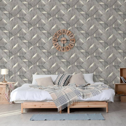 DUTCH WALLCOVERINGS Tapet Onyx mörkgrå