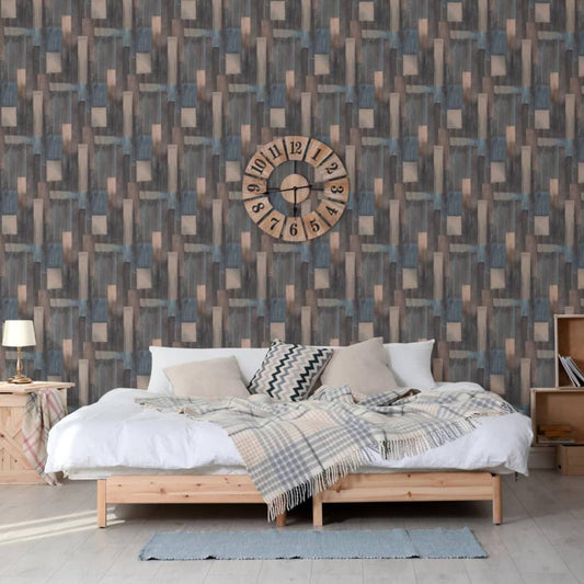 DUTCH WALLCOVERINGS Tapet Wood  och brun