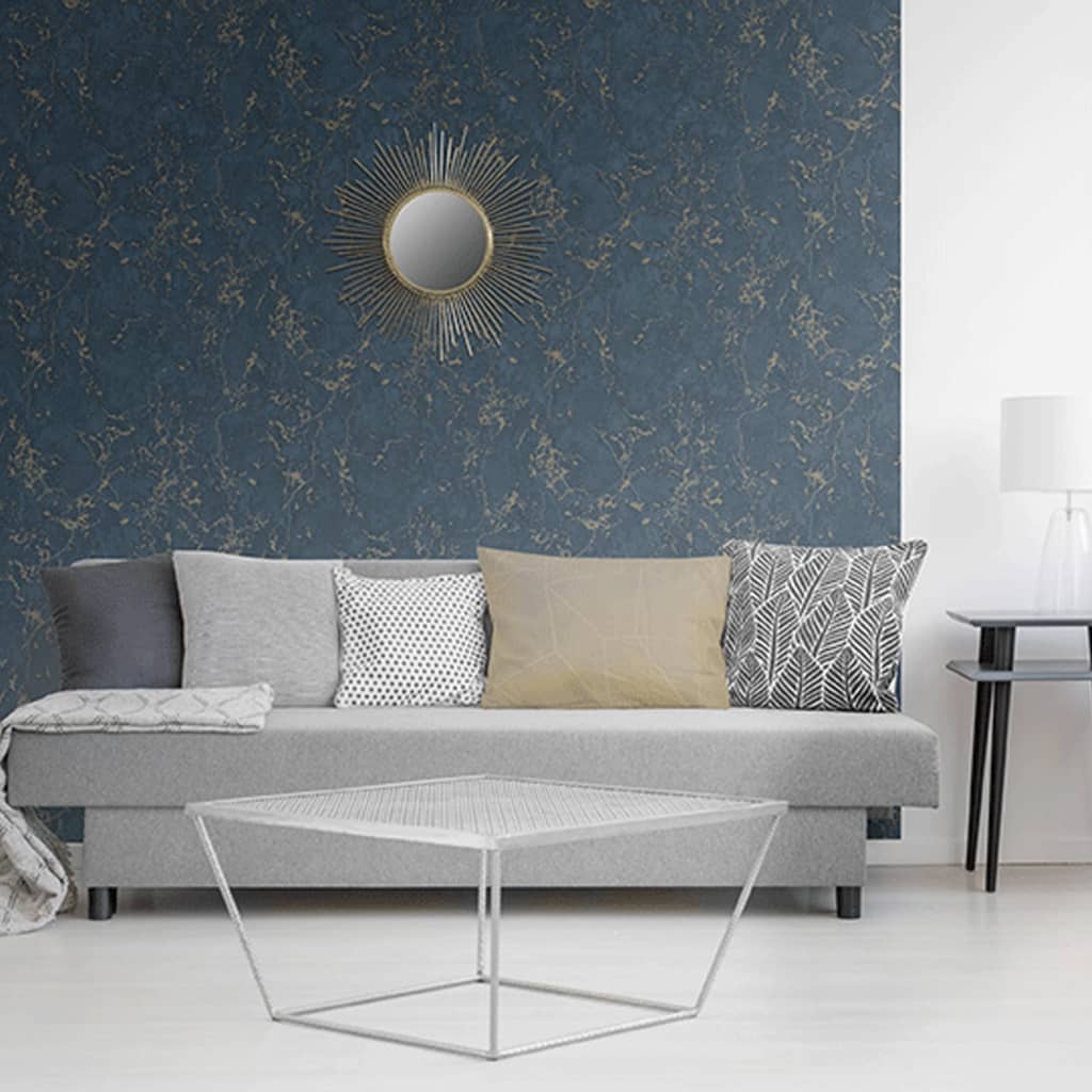 DUTCH WALLCOVERINGS Tapet marmor  och guld