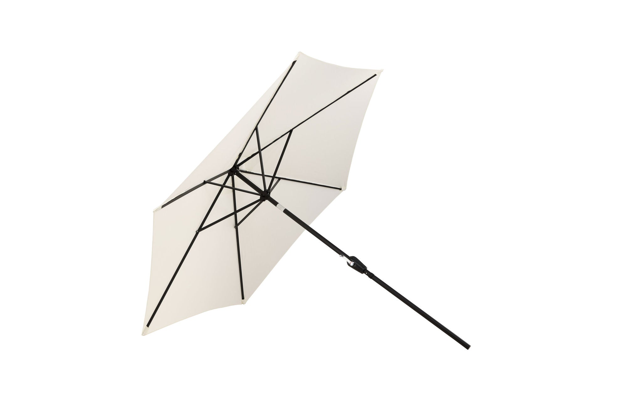 Venture Home Leeds Parasol - 3m - Grå Alu / Ecru Tyg