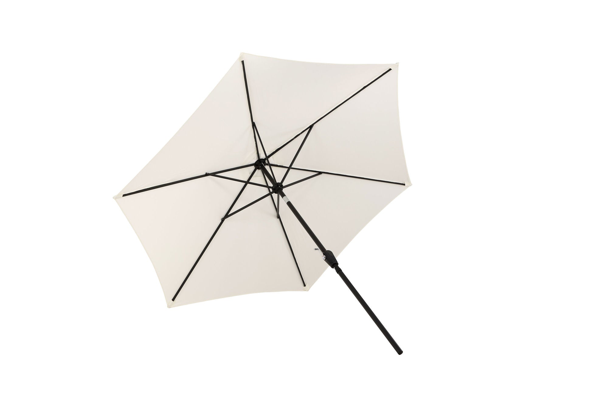 Venture Home Leeds Parasol - 3m - Grå Alu / Ecru Tyg