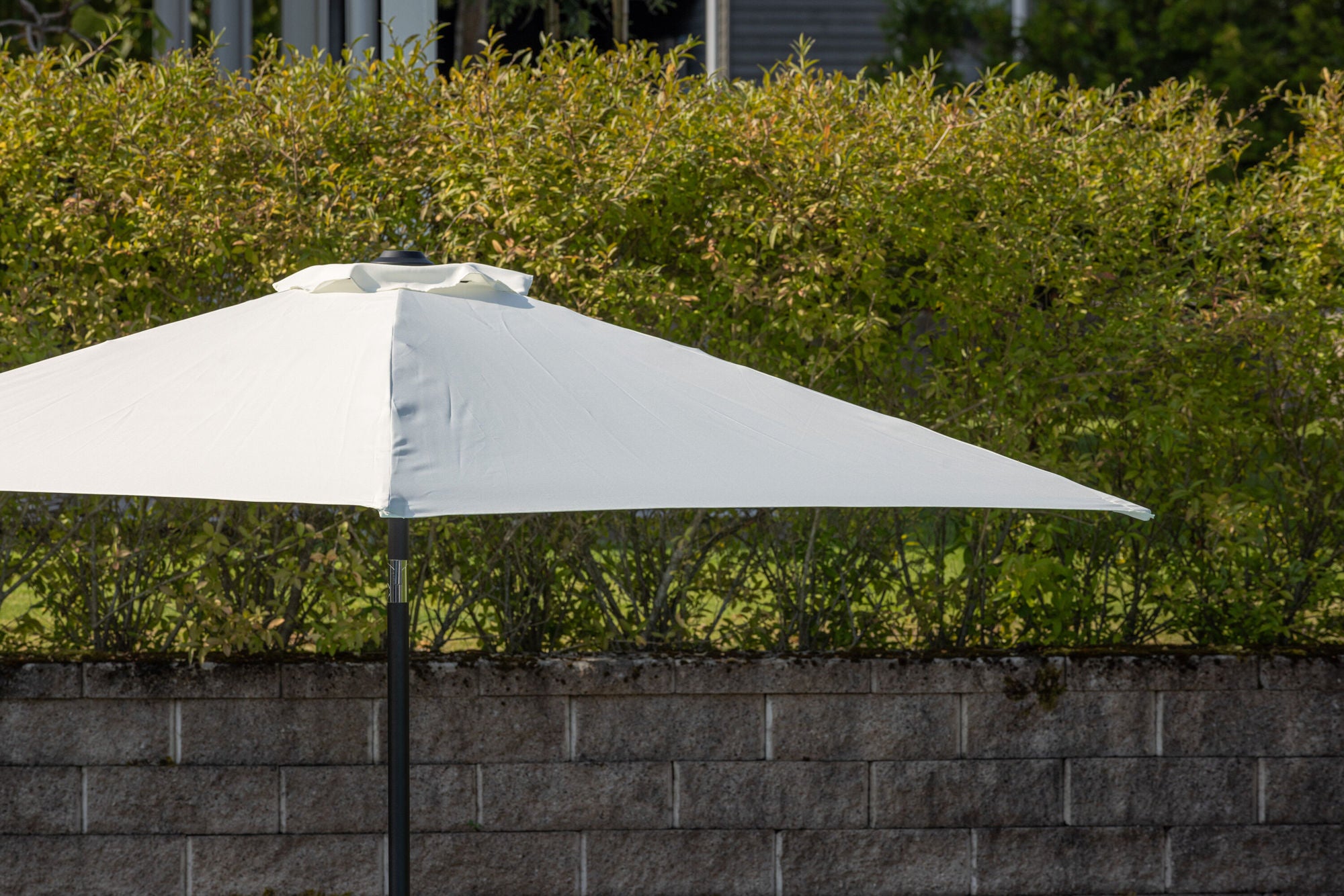 Venture Home Leeds Parasol - 3m - Grå Alu / Ecru Tyg