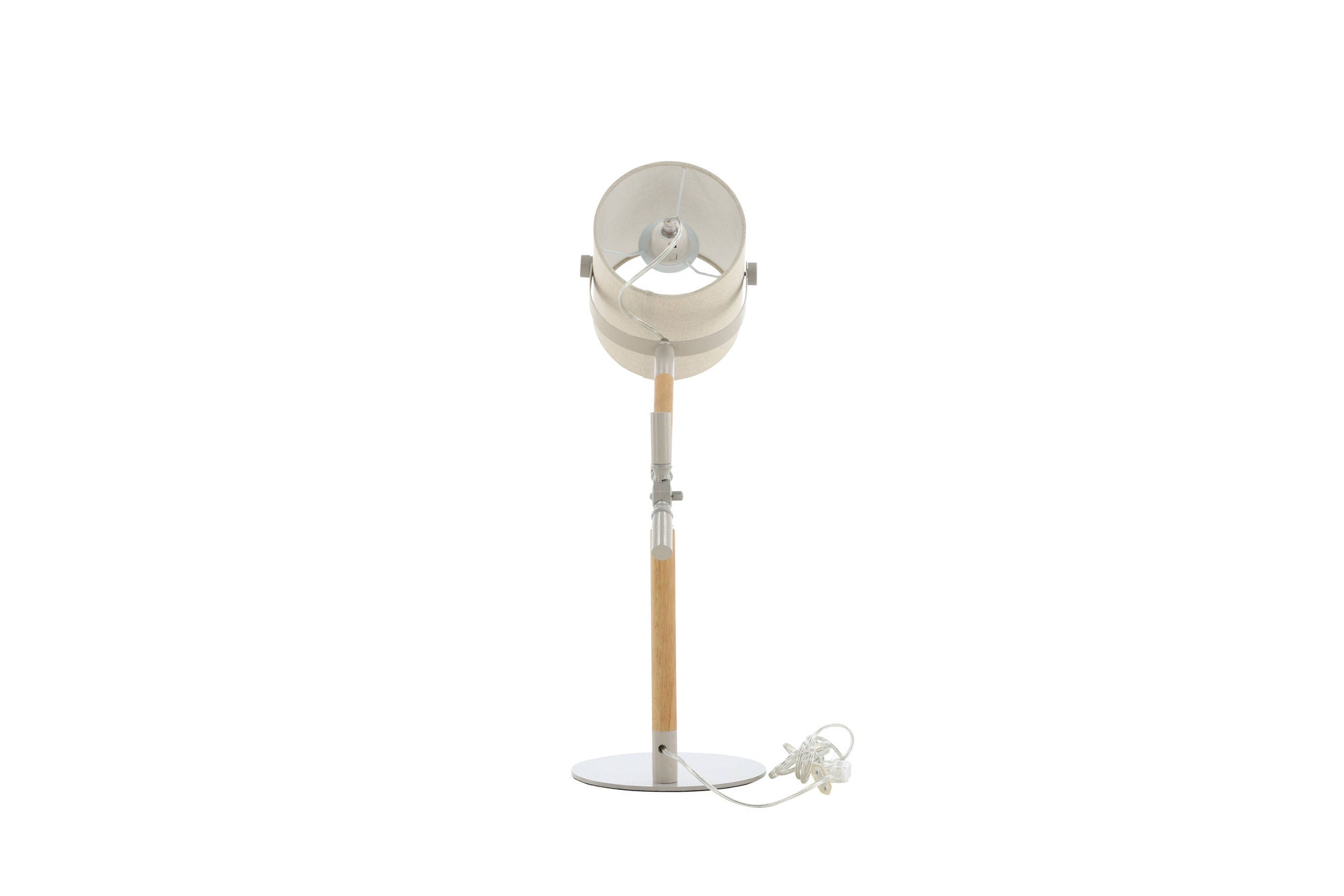 Venture Home Dennis -Bordslampa - Beige / Trä / Beige Linne