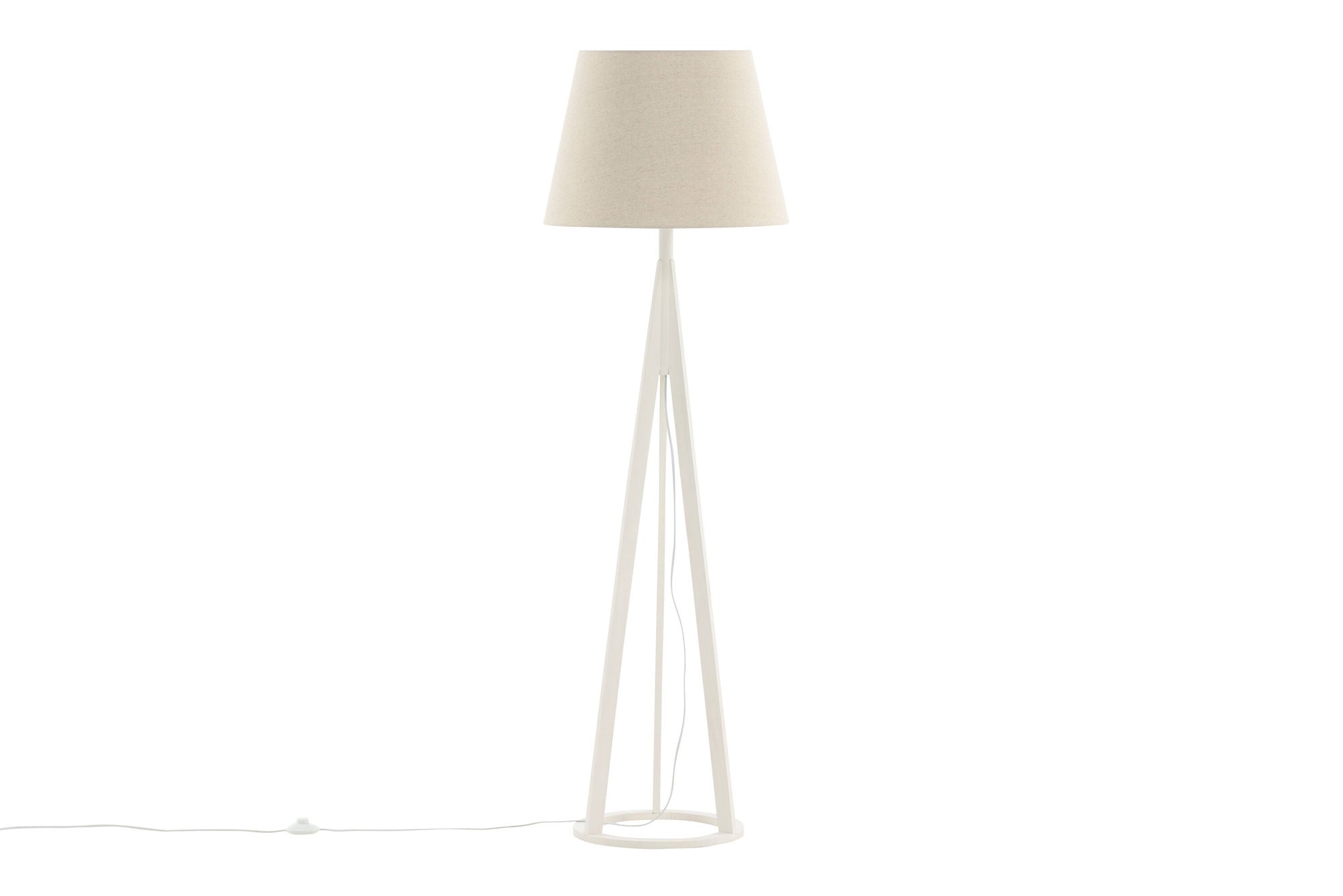 Venture Home -Kona -Golvlampa - Vit/Linne - Klassisk Stil