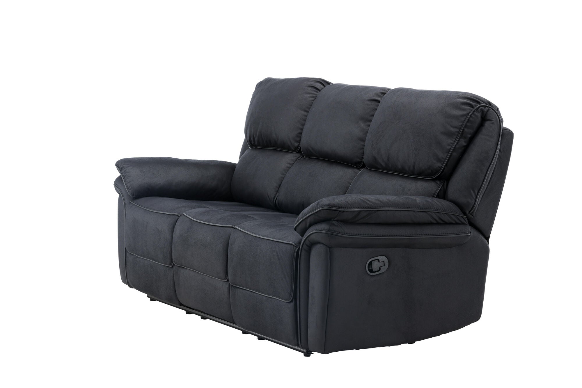 Venture Home Saranda Recliner 3-sitssoffa - Svart Mikrofiber