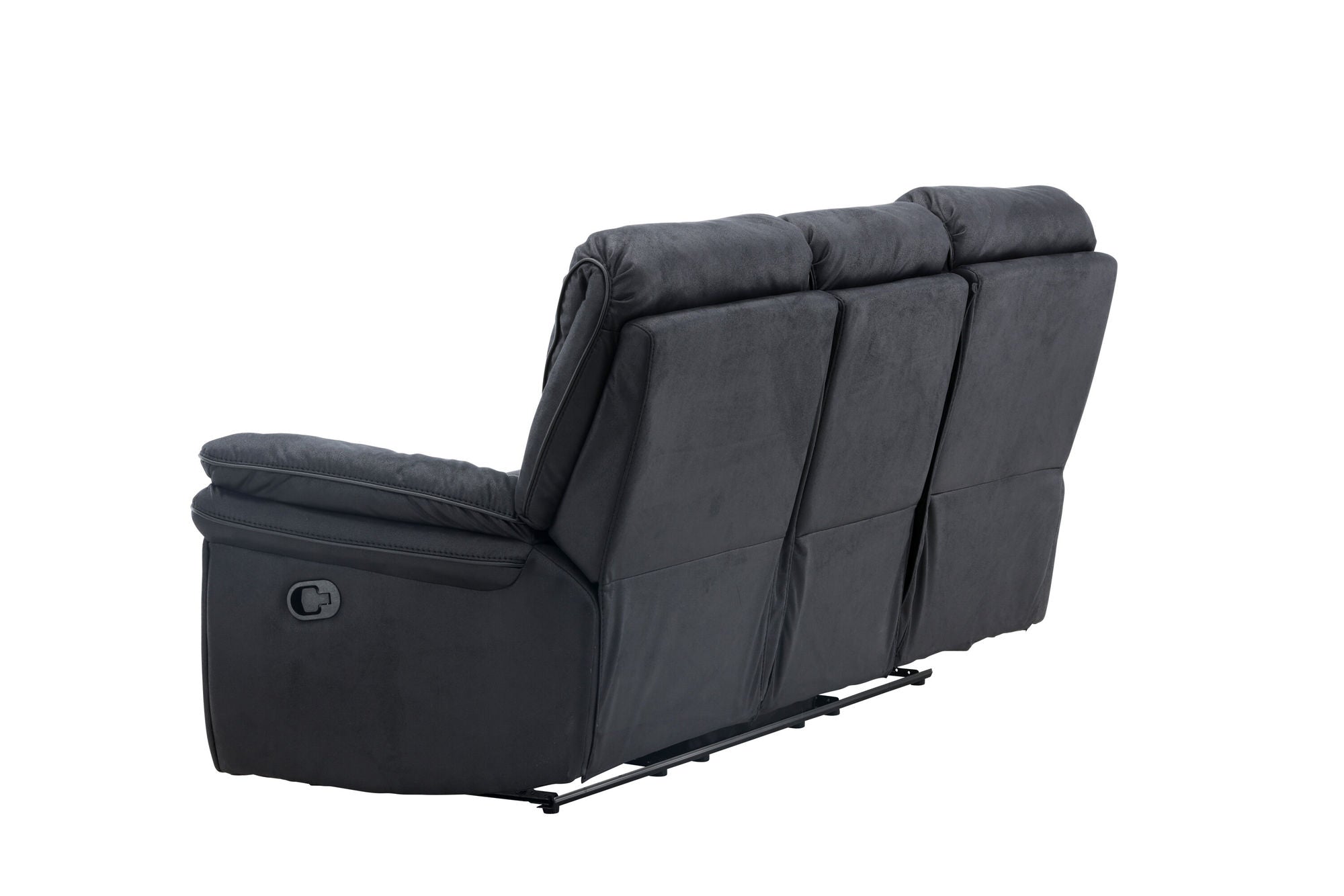 Venture Home Saranda Recliner 3-sitssoffa - Svart Mikrofiber