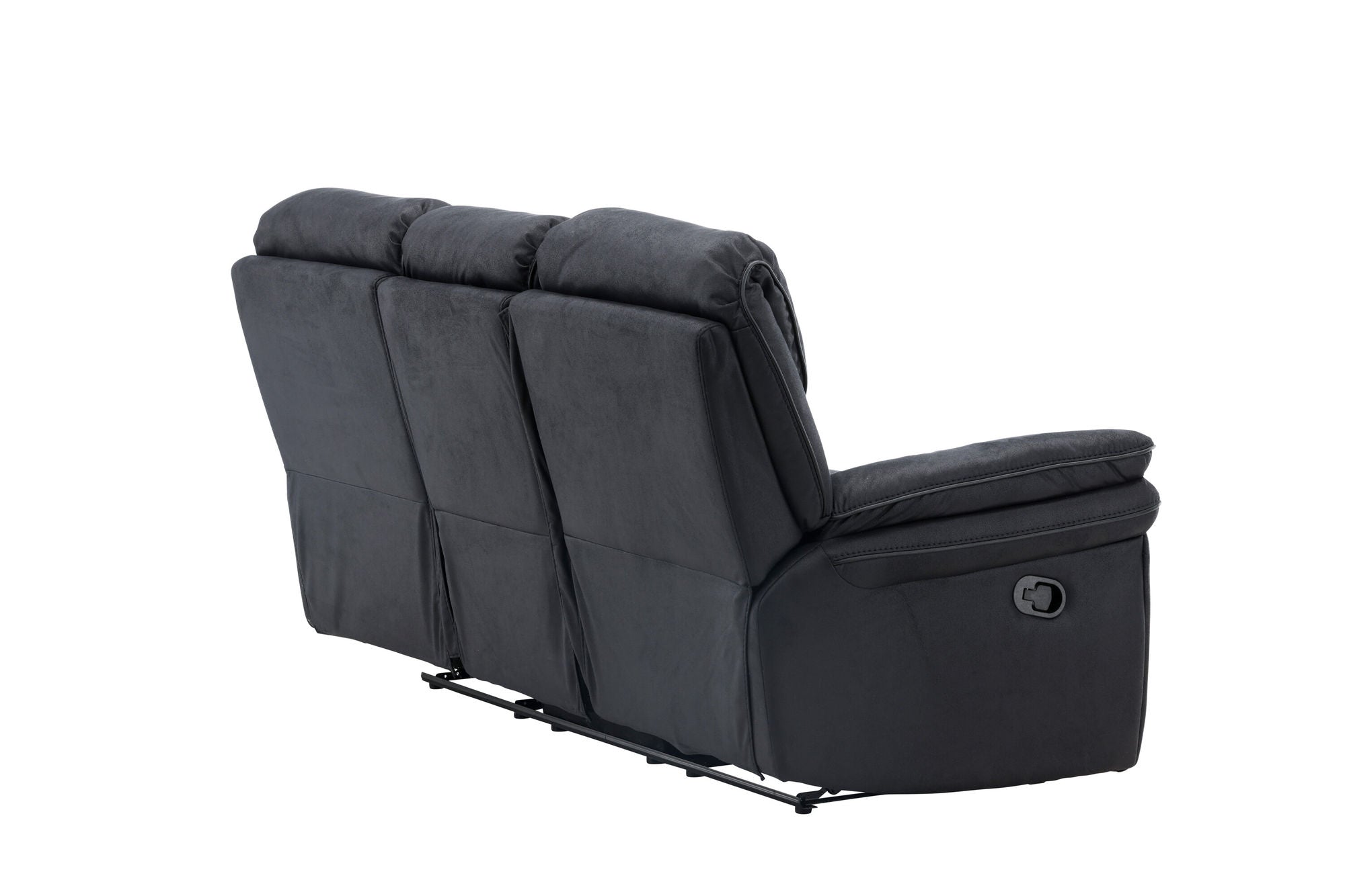 Venture Home Saranda Recliner 3-sitssoffa - Svart Mikrofiber