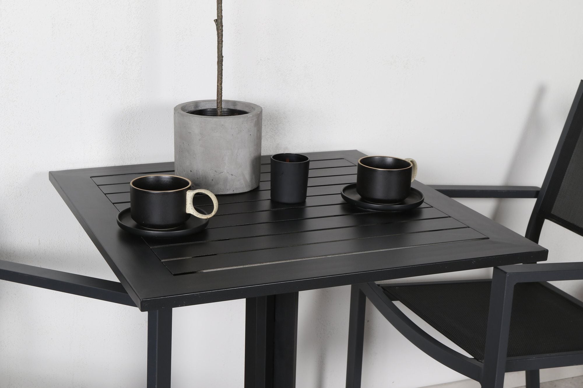 Venture Home - Way Cafébord 70*70 Med Copacabana Stolar Black/Black_2