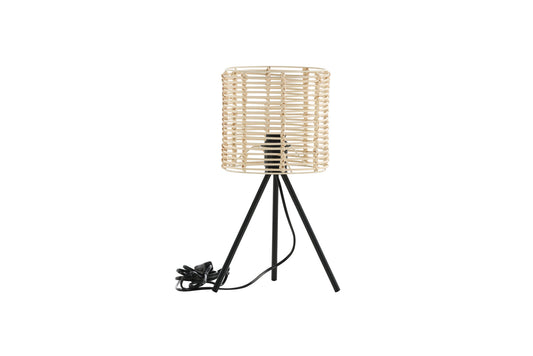 Venture Home - Fence - Bordslampa - Svart/Naturlig Rattan