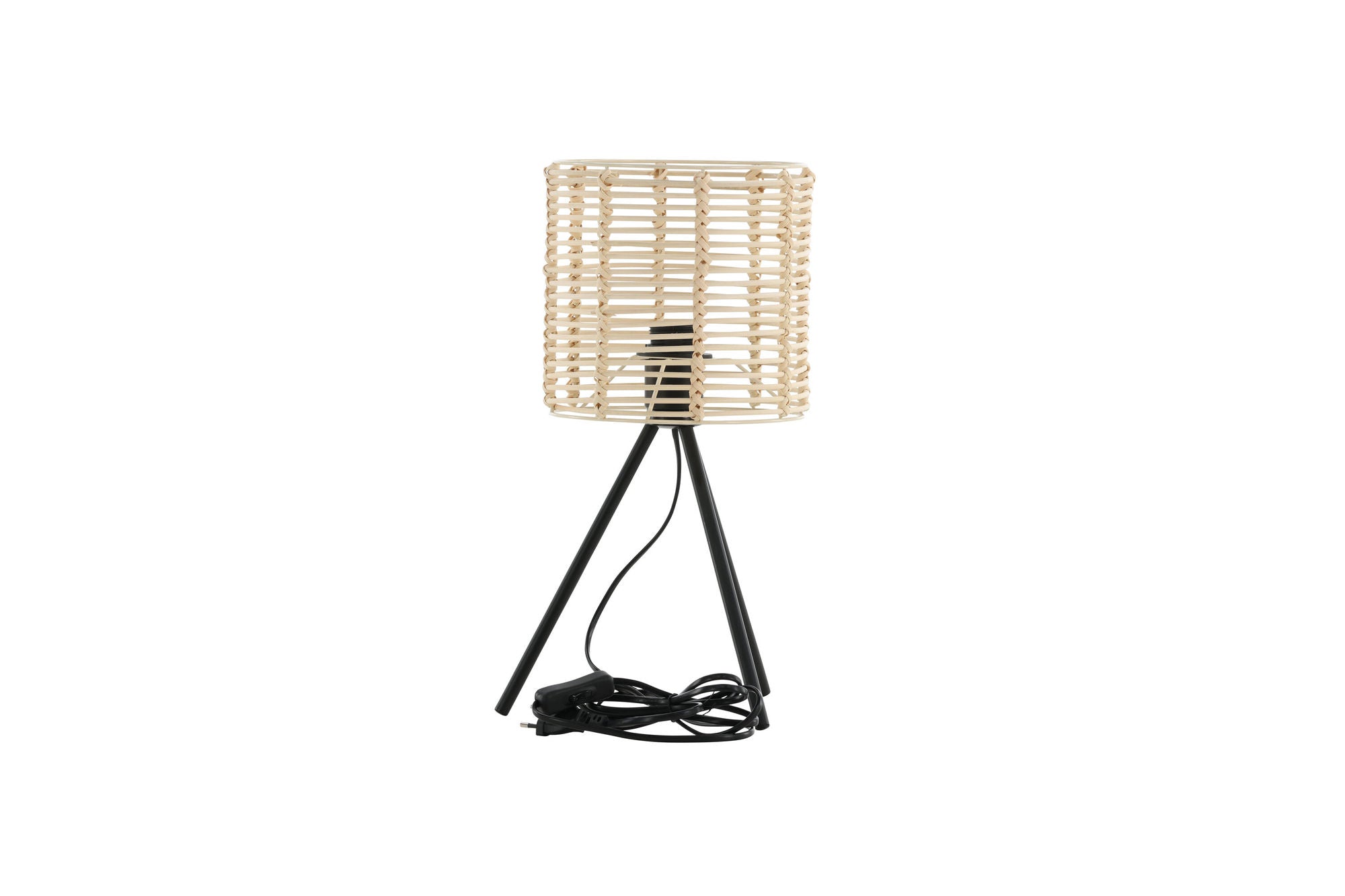 Venture Home - Fence - Bordslampa - Svart/Naturlig Rattan