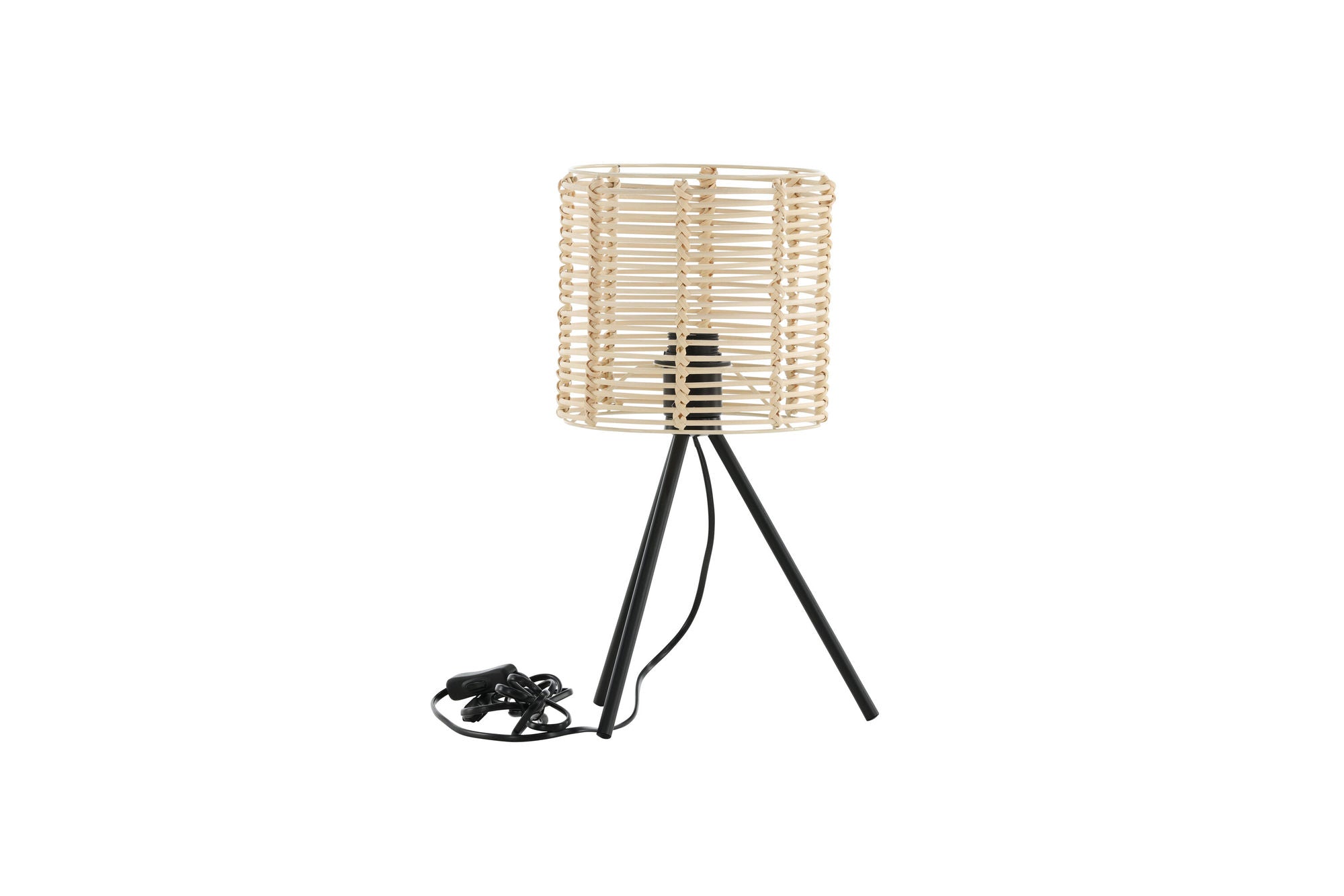 Venture Home - Fence - Bordslampa - Svart/Naturlig Rattan