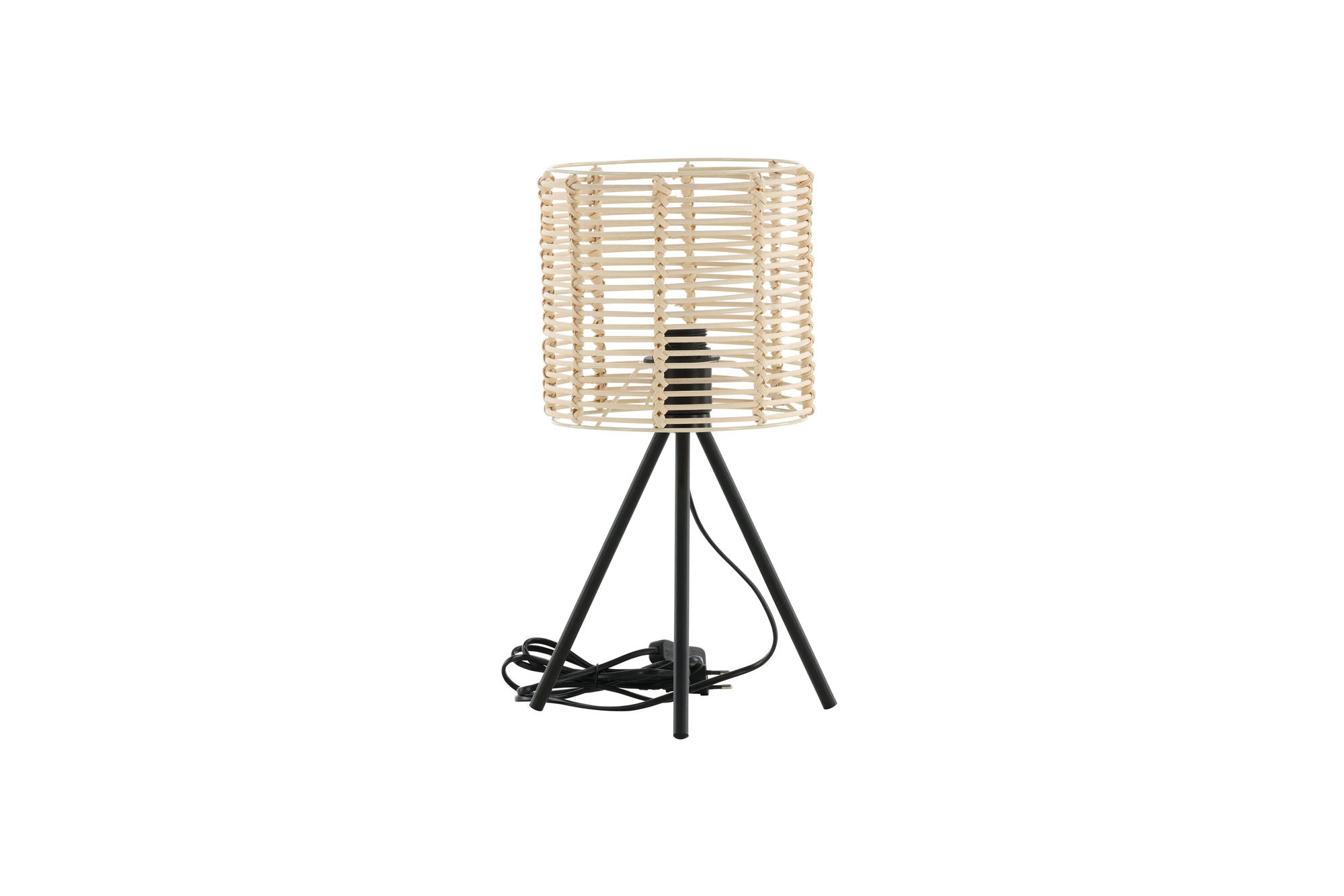 Venture Home - Fence - Bordslampa - Svart/Naturlig Rattan