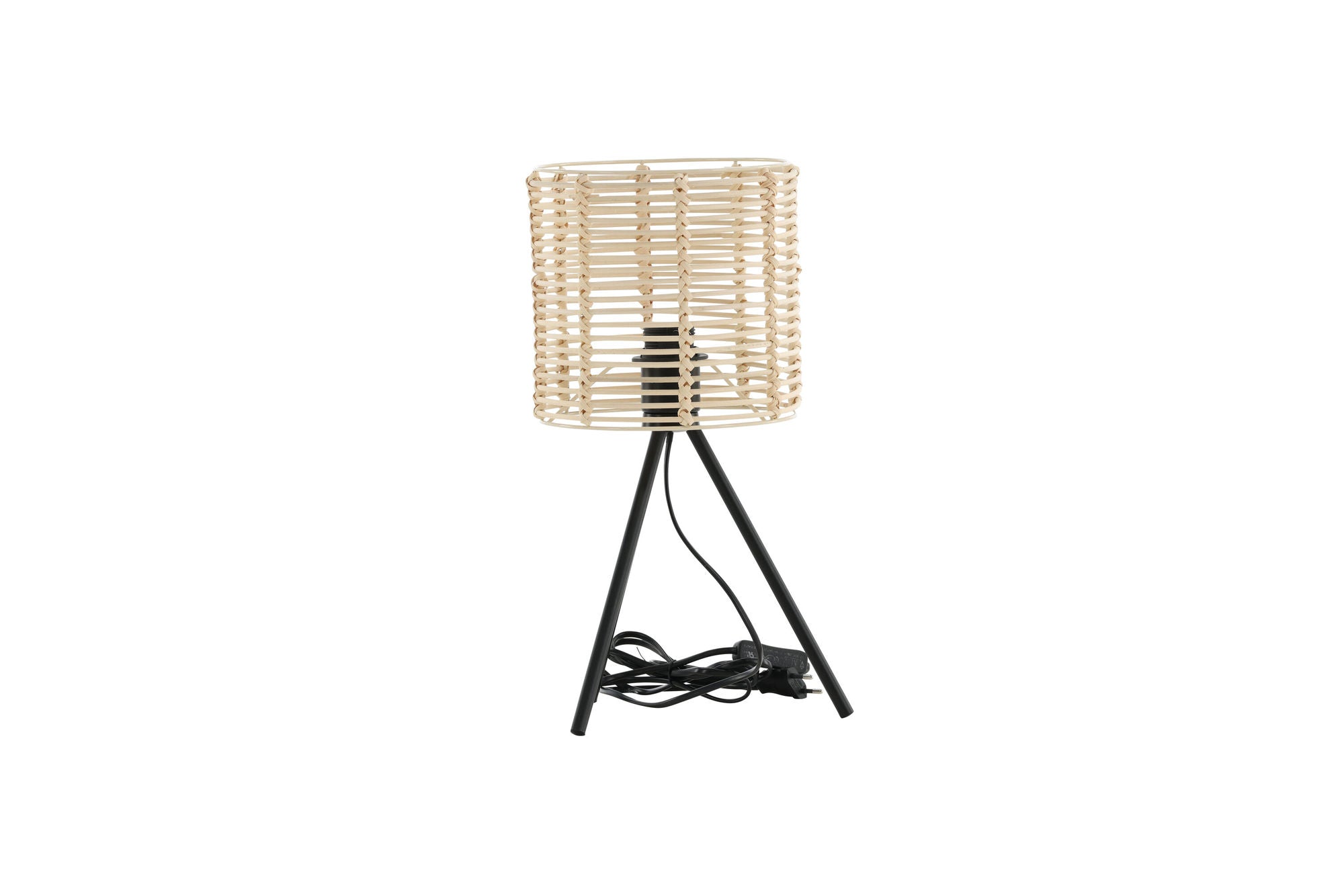 Venture Home - Fence - Bordslampa - Svart/Naturlig Rattan