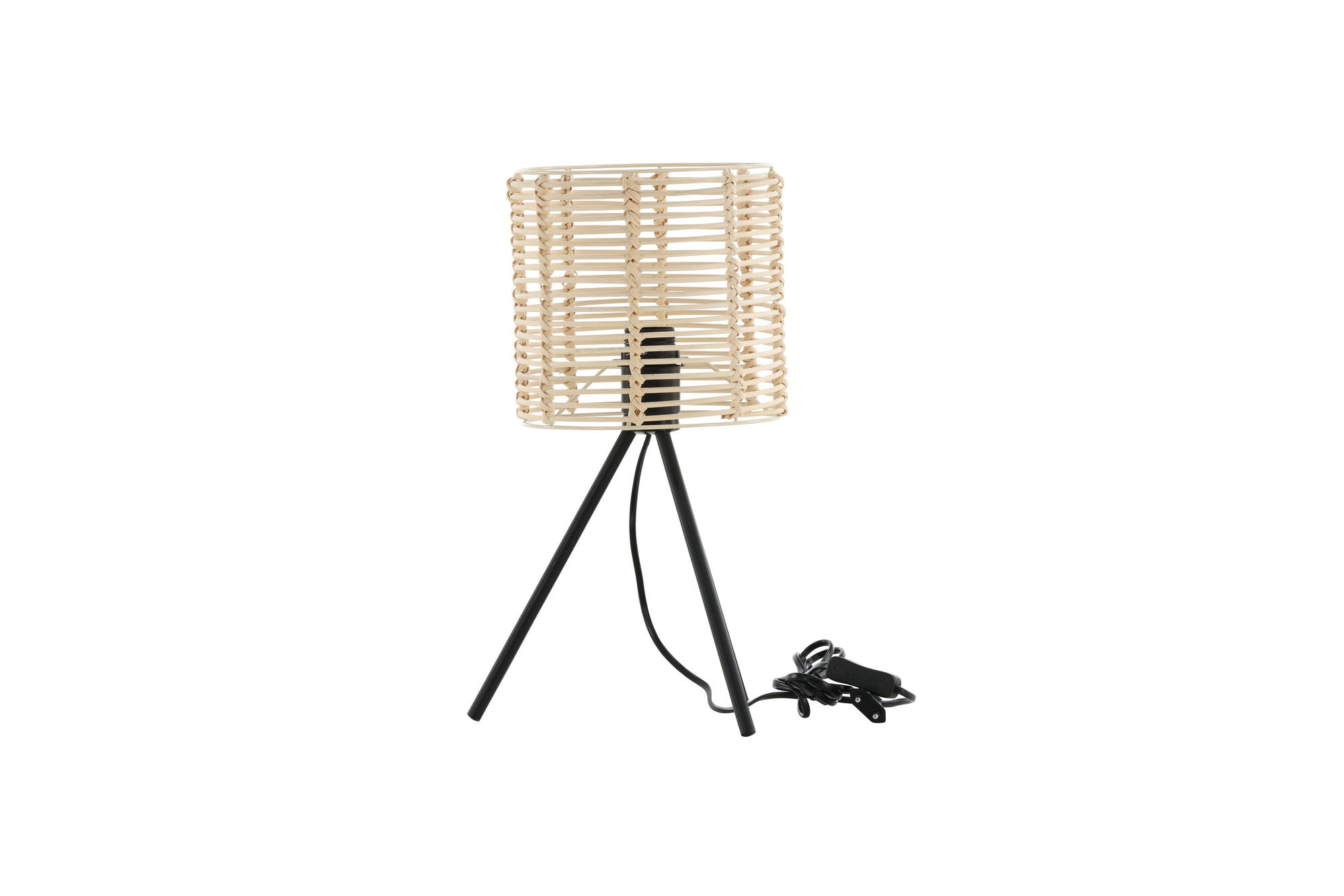 Venture Home - Fence - Bordslampa - Svart/Naturlig Rattan