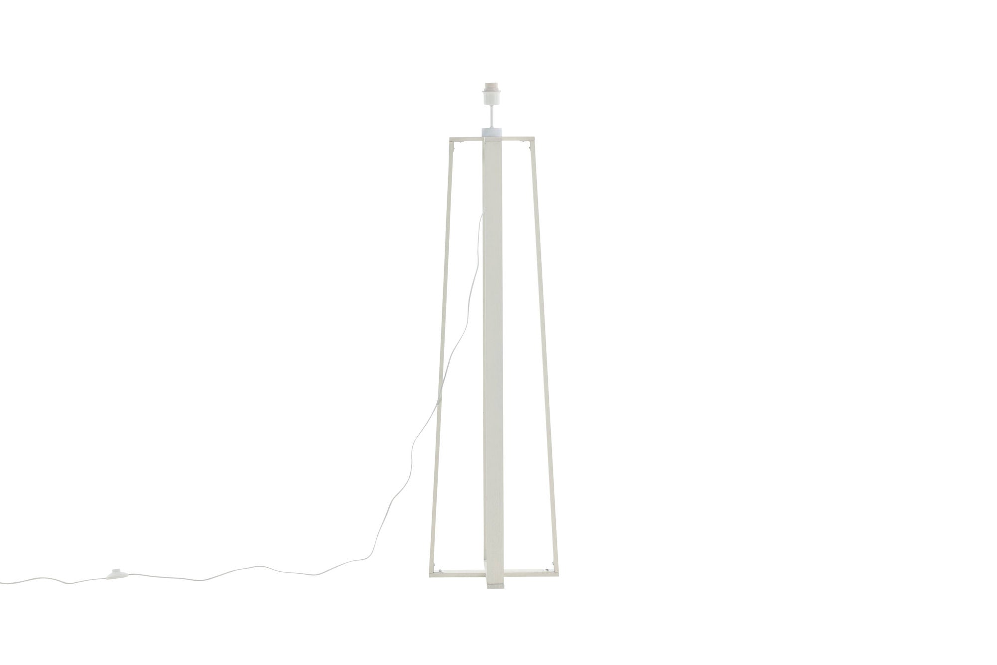 Venture Home - Avspark - Golvlampa - Svart Fot / Vit Glas