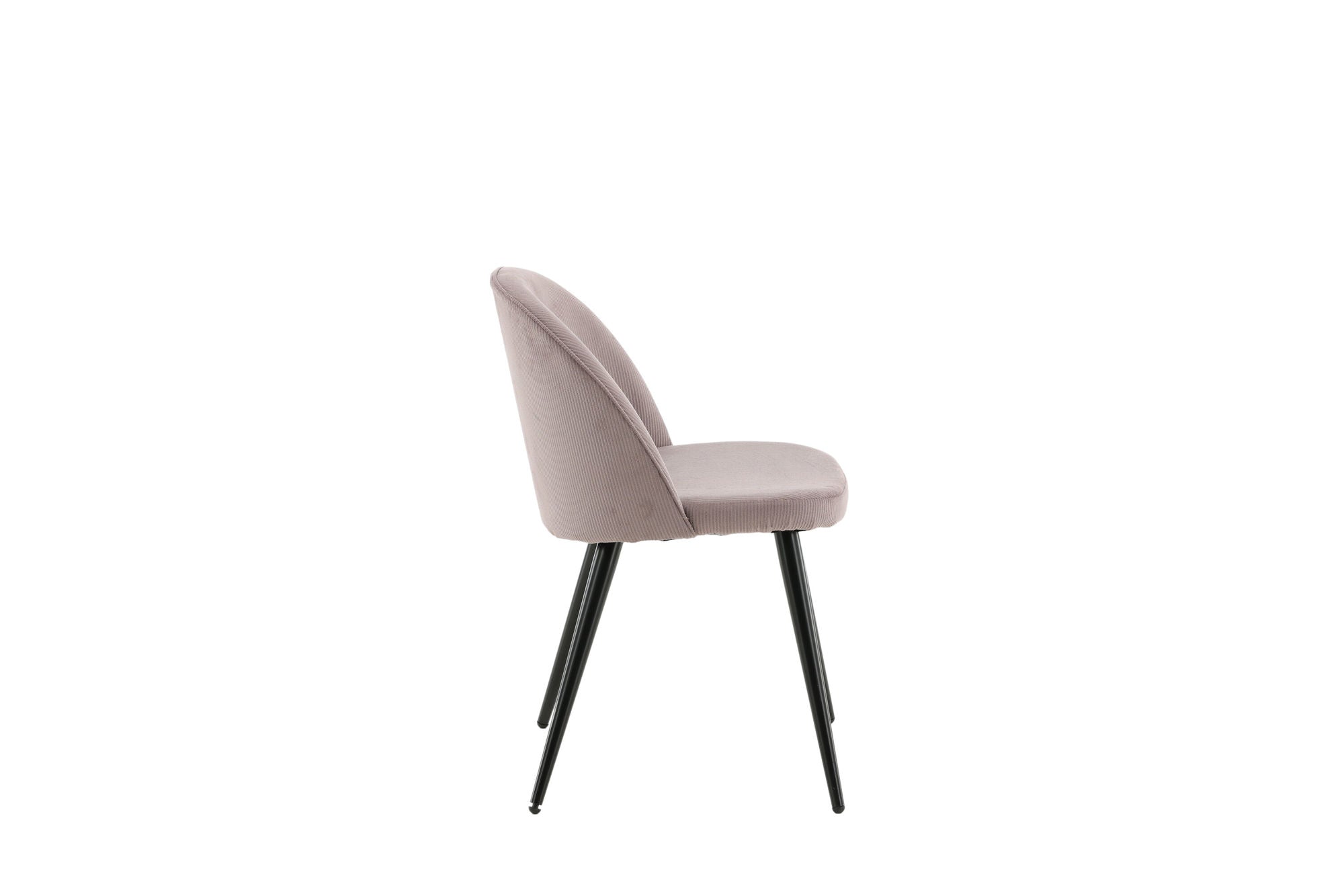 Venture Home - Velvet Matstol 2-pack - Manchester - Svart / Gammelrosa