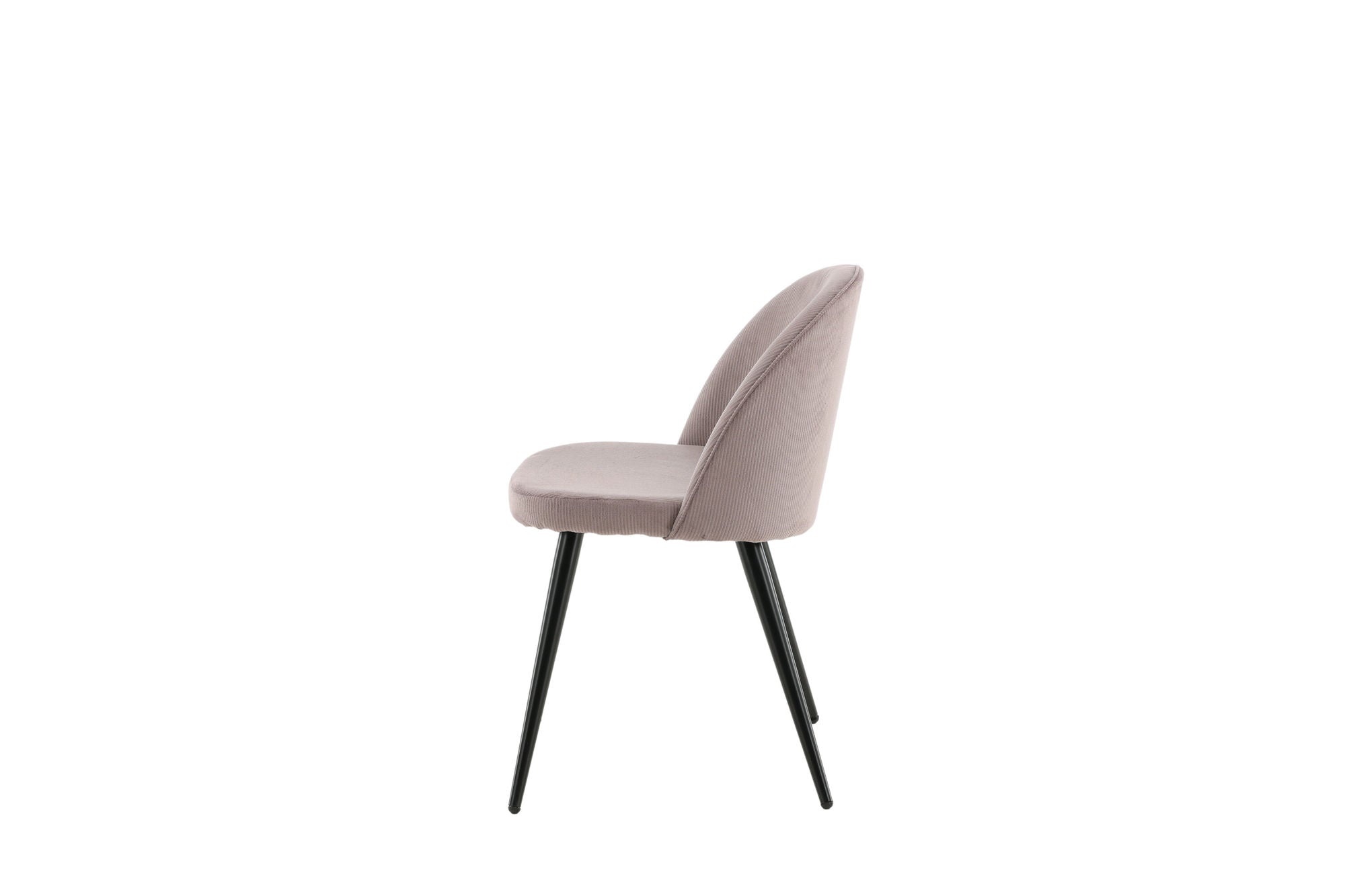 Venture Home - Velvet Matstol 2-pack - Manchester - Svart / Gammelrosa