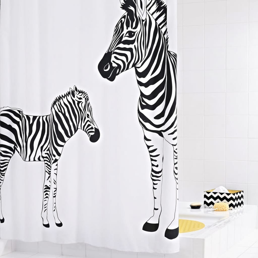 RIDDER Duschdraperi Zebra 180x200 cm