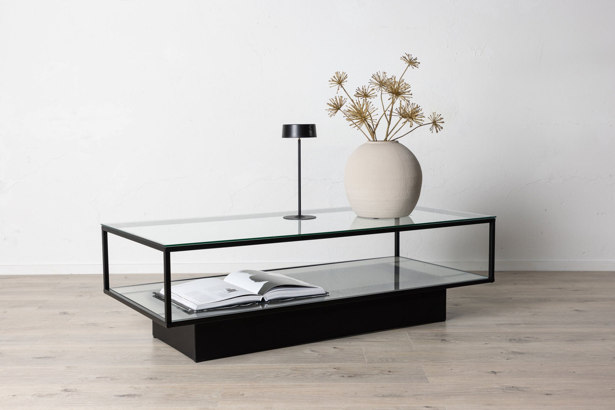 Furniture Fashion Maglehem - Soffbord - Glas / Svart