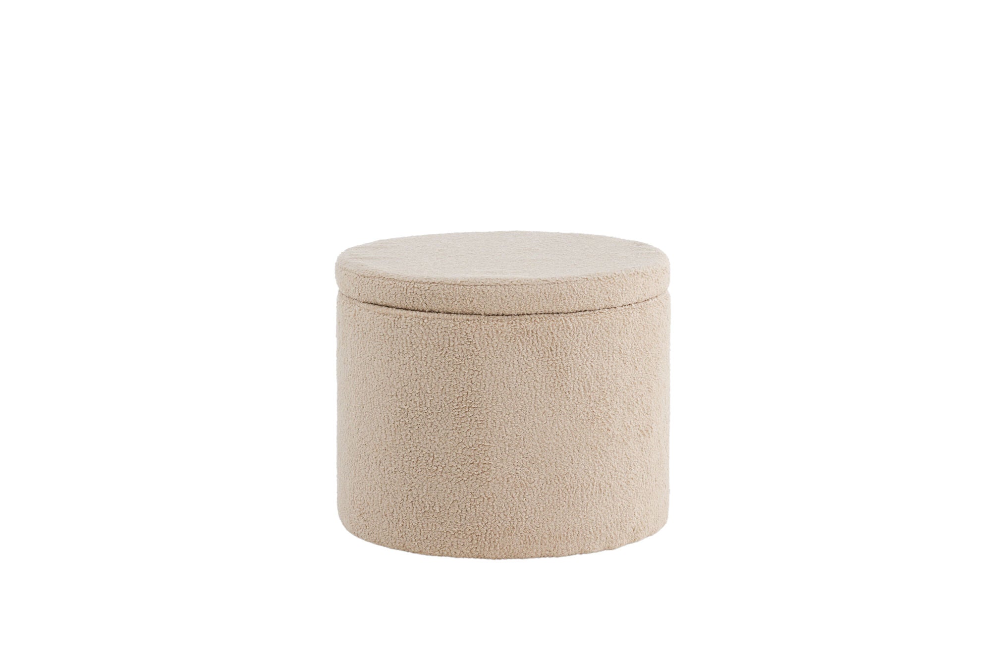 Venture Home Dunken Pouf - Beige Teddy Med Förvaring