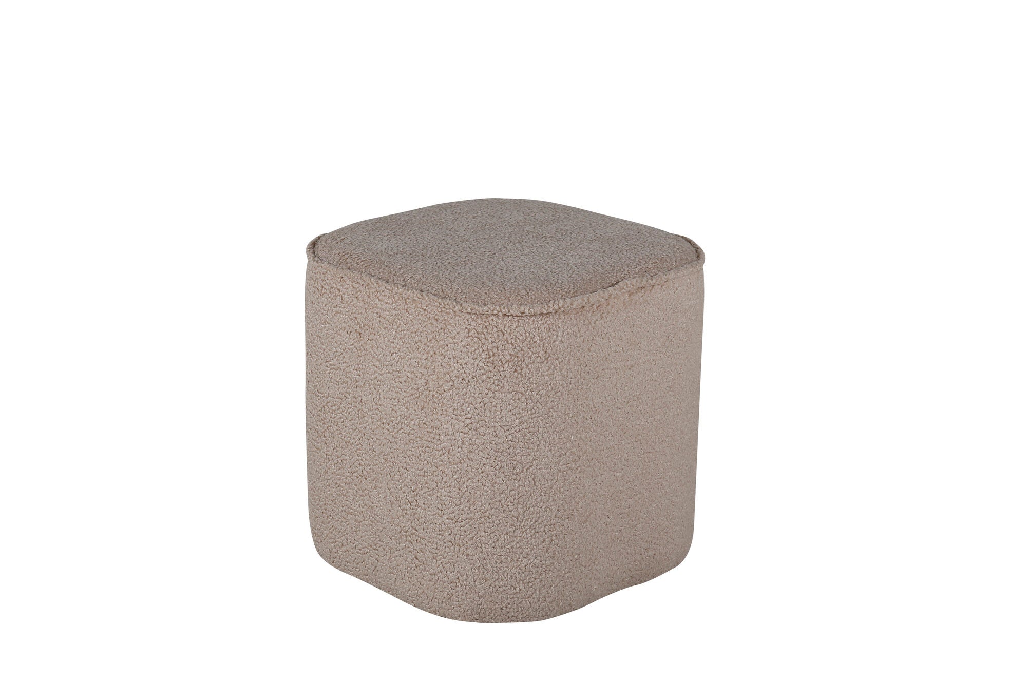 Venture Home Piff Pouf - Beige Teddy Sittpuff för Hemmet