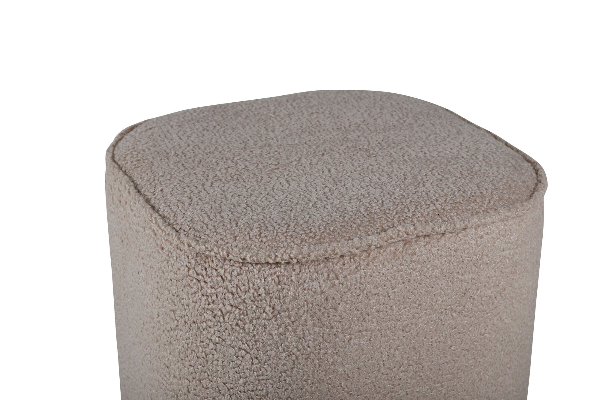 Venture Home Piff Pouf - Beige Teddy Sittpuff för Hemmet