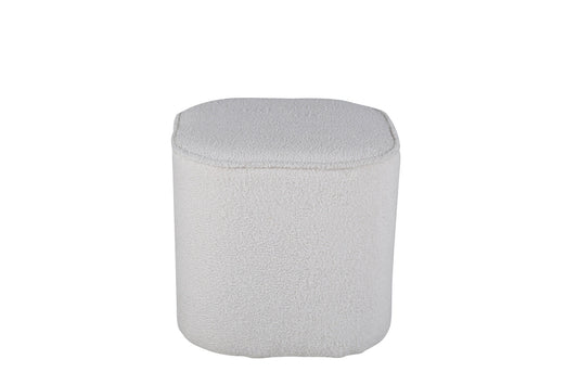 Venture Home Piff Pouf - Offwhite Teddy Sittpuff För Hemmet