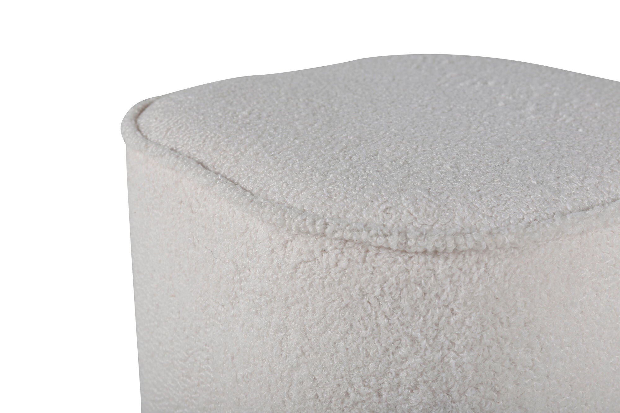 Venture Home Piff Pouf - Offwhite Teddy Sittpuff För Hemmet