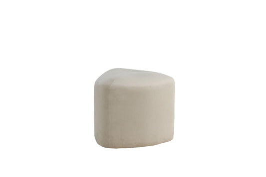 Venture Home Peg Pouf - Beige Sammet Sittpuff 41 cm