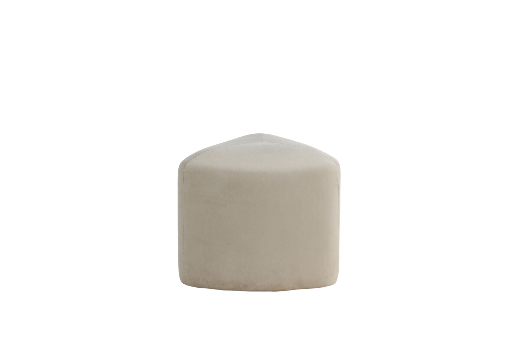 Venture Home Peg Pouf - Beige Sammet Sittpuff 41 cm