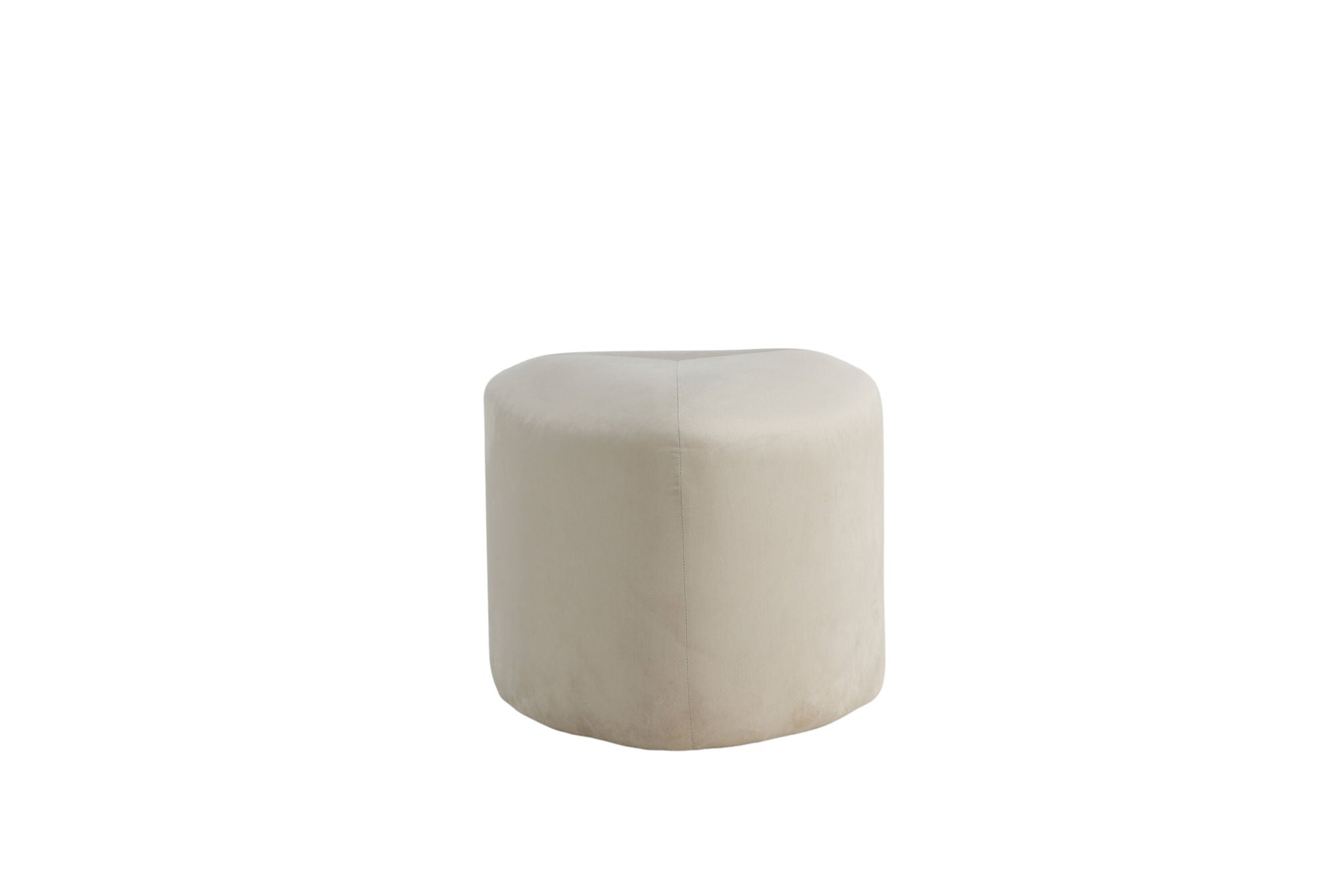 Venture Home Peg Pouf - Beige Sammet Sittpuff 41 cm