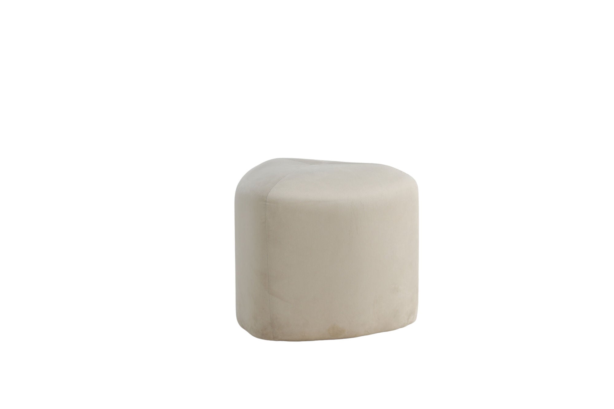 Venture Home Peg Pouf - Beige Sammet Sittpuff 41 cm