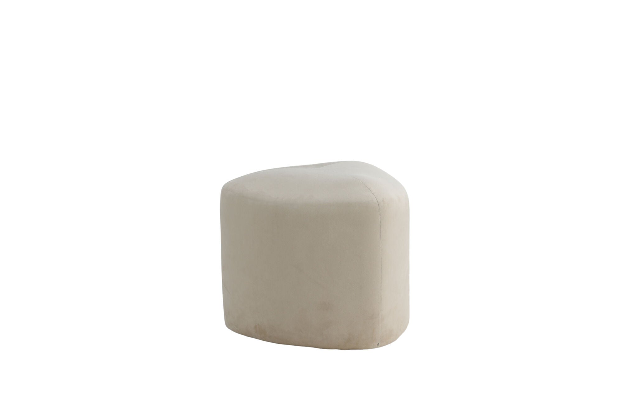 Venture Home Peg Pouf - Beige Sammet Sittpuff 41 cm