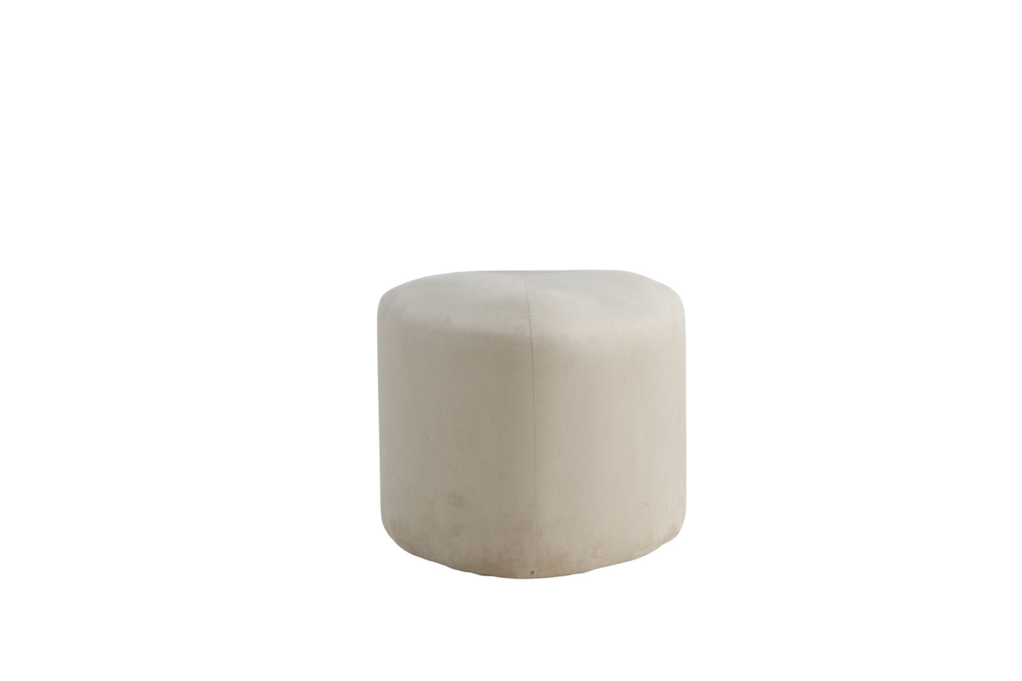 Venture Home Peg Pouf - Beige Sammet Sittpuff 41 cm