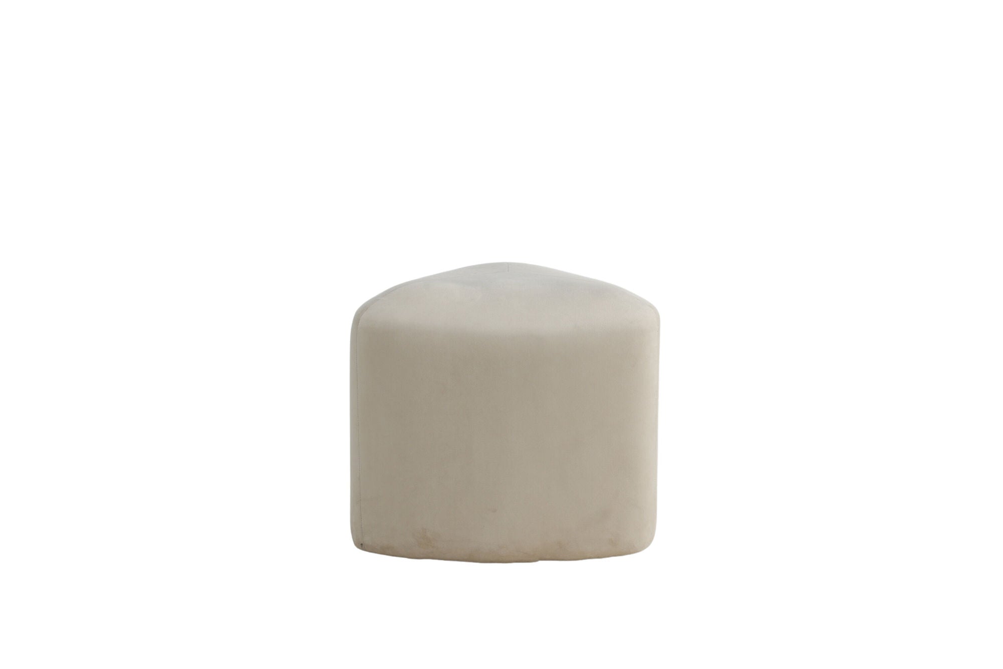 Venture Home Peg Pouf - Beige Sammet Sittpuff 41 cm