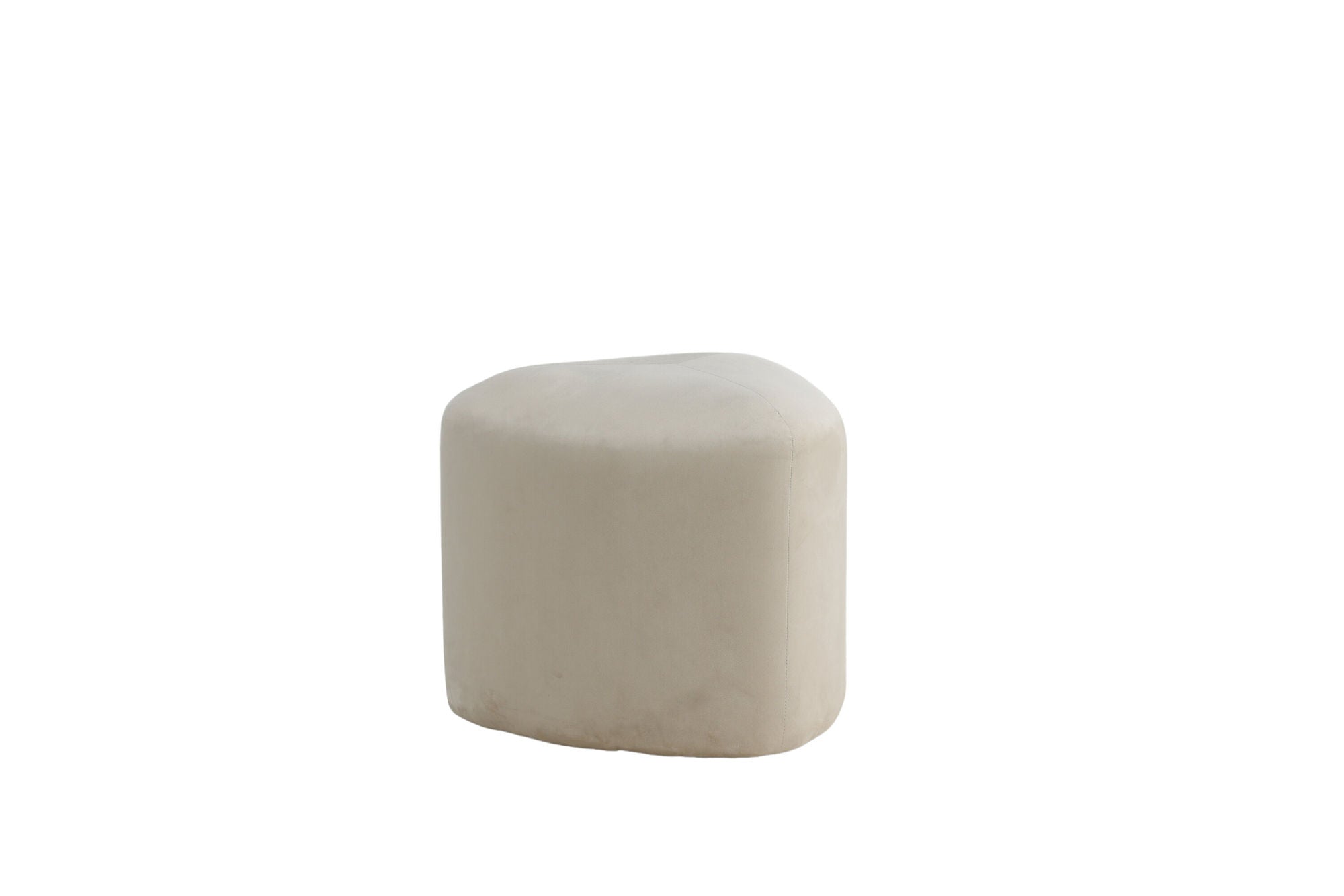 Venture Home Peg Pouf - Beige Sammet Sittpuff 41 cm