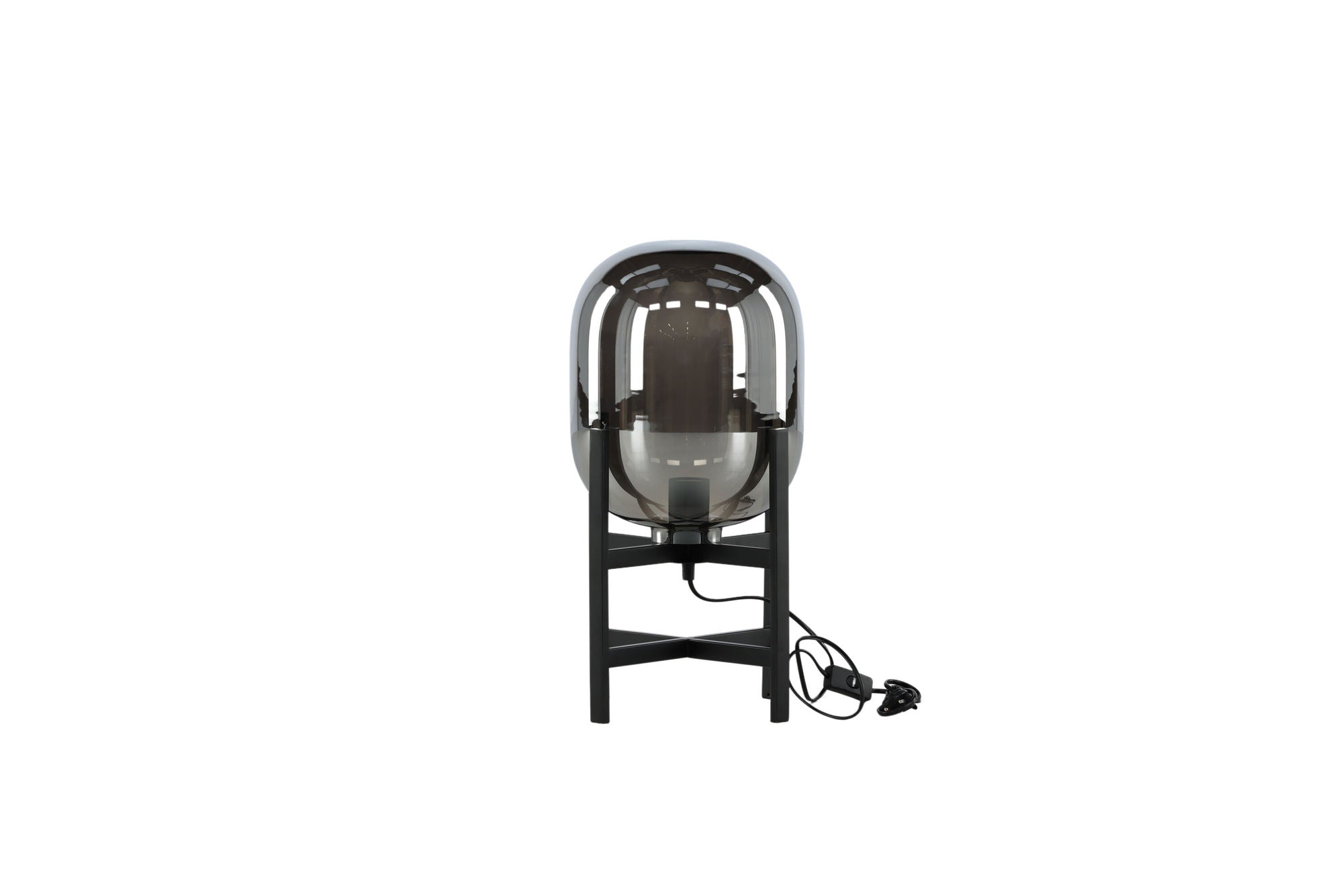 Venture Home - Altair Bordslampa Metall Svart Glas Amber D260H450