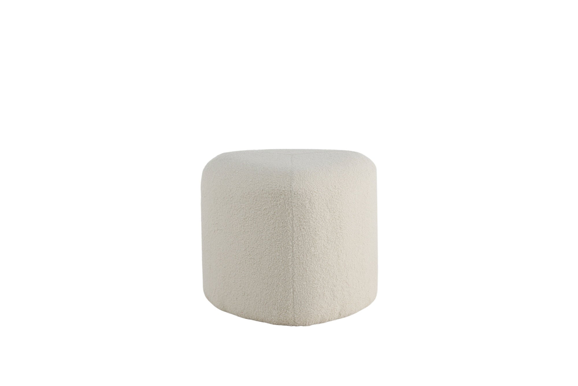 Venture Home Peg Pouf - Offwhite Teddy Sittpuff För Hemmet