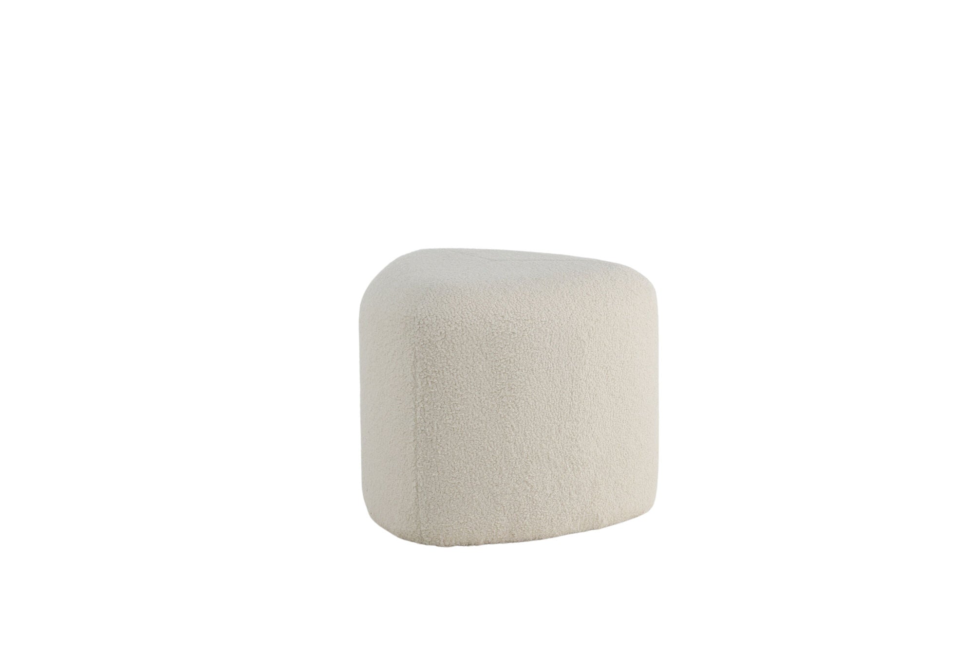 Venture Home Peg Pouf - Offwhite Teddy Sittpuff För Hemmet