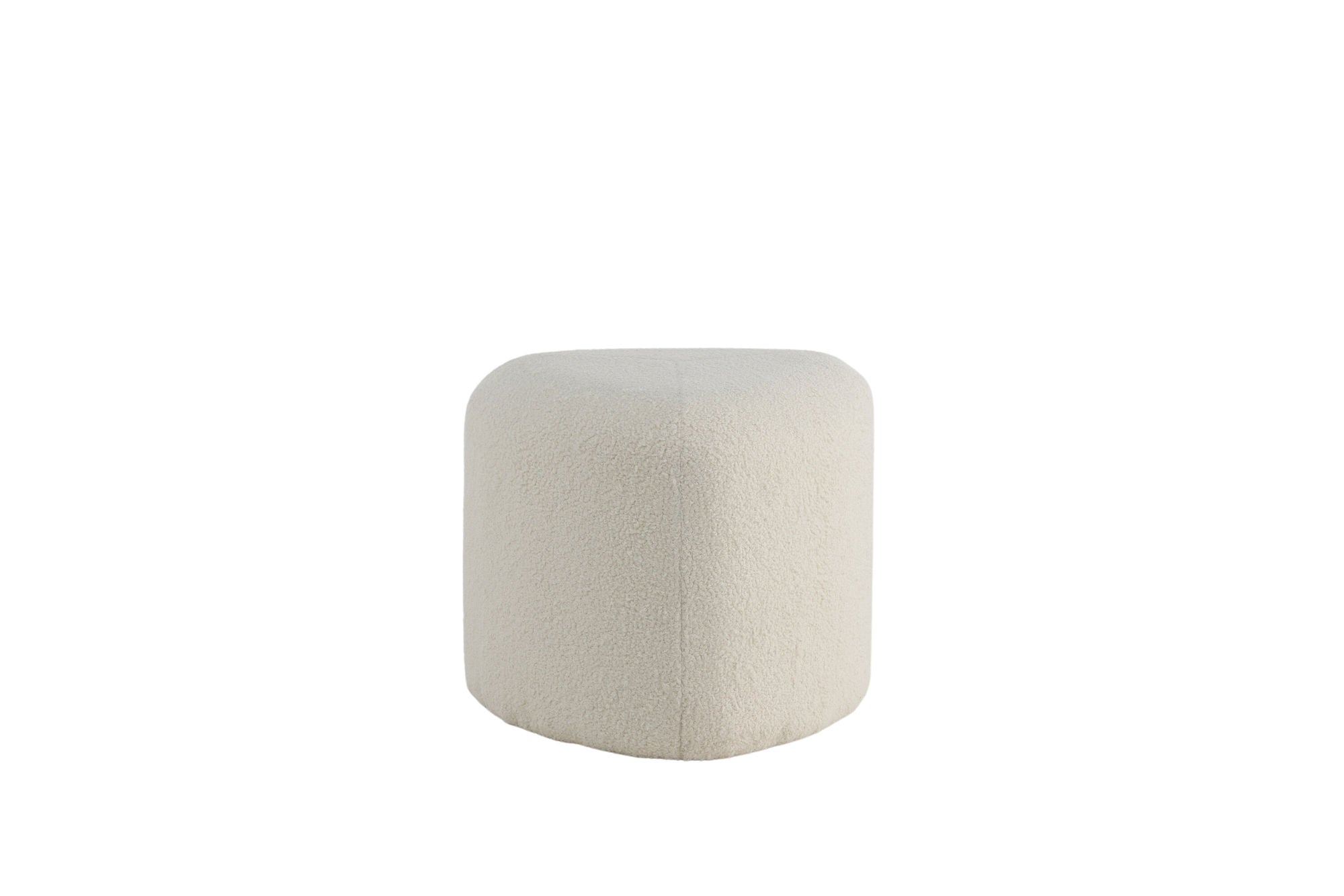 Venture Home Peg Pouf - Offwhite Teddy Sittpuff För Hemmet