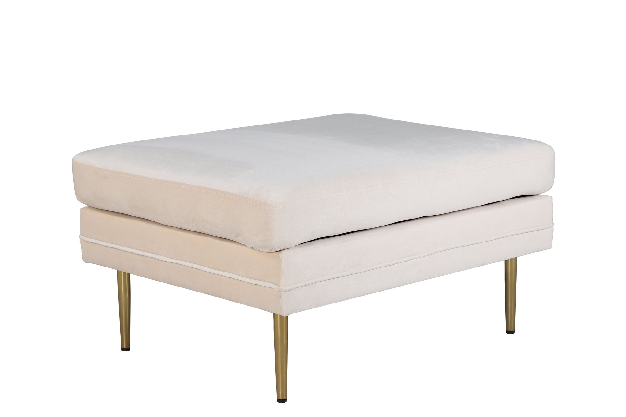 Venture Home - Boom Puff - Mässing / Beige Sammet