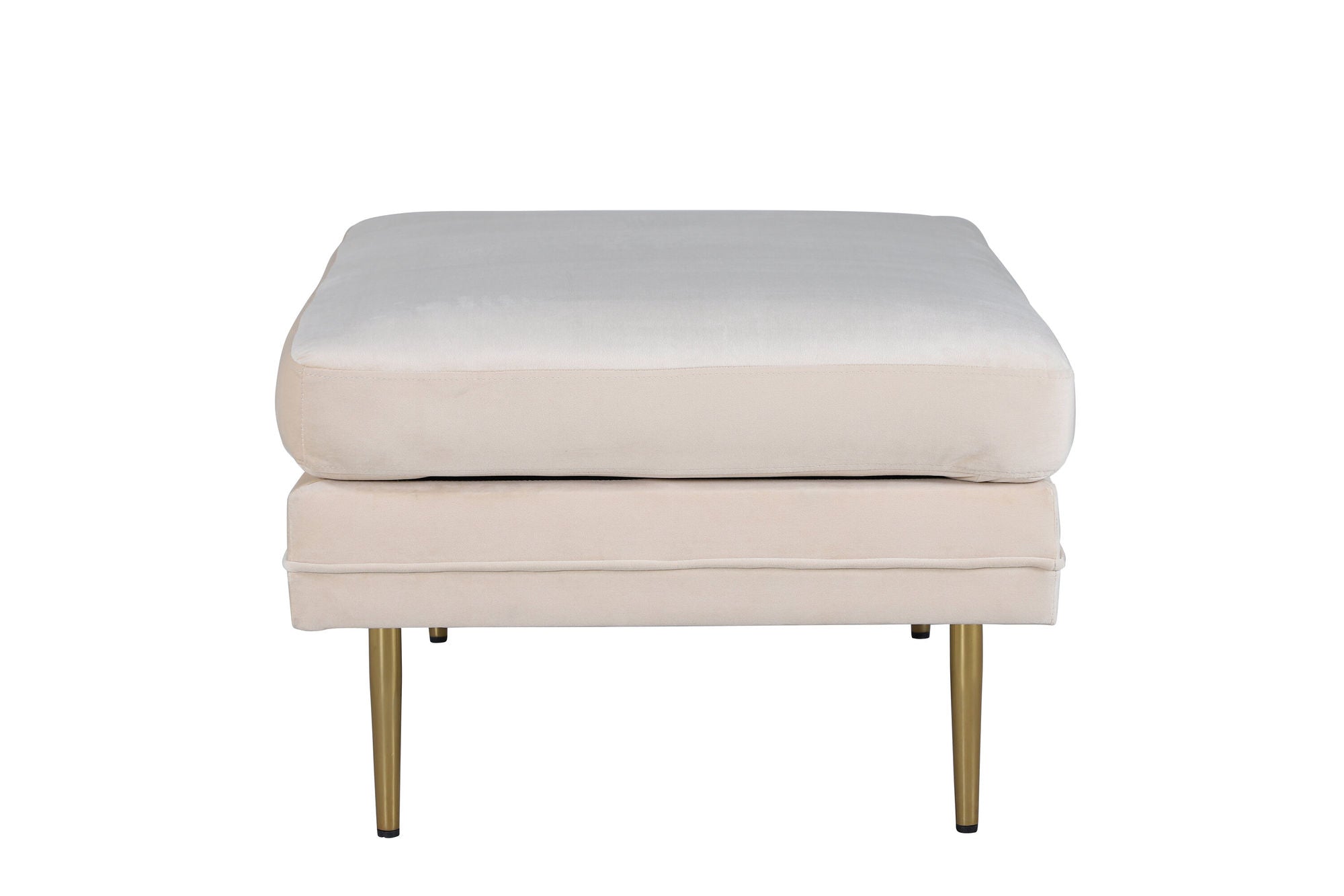 Venture Home - Boom Puff - Mässing / Beige Sammet