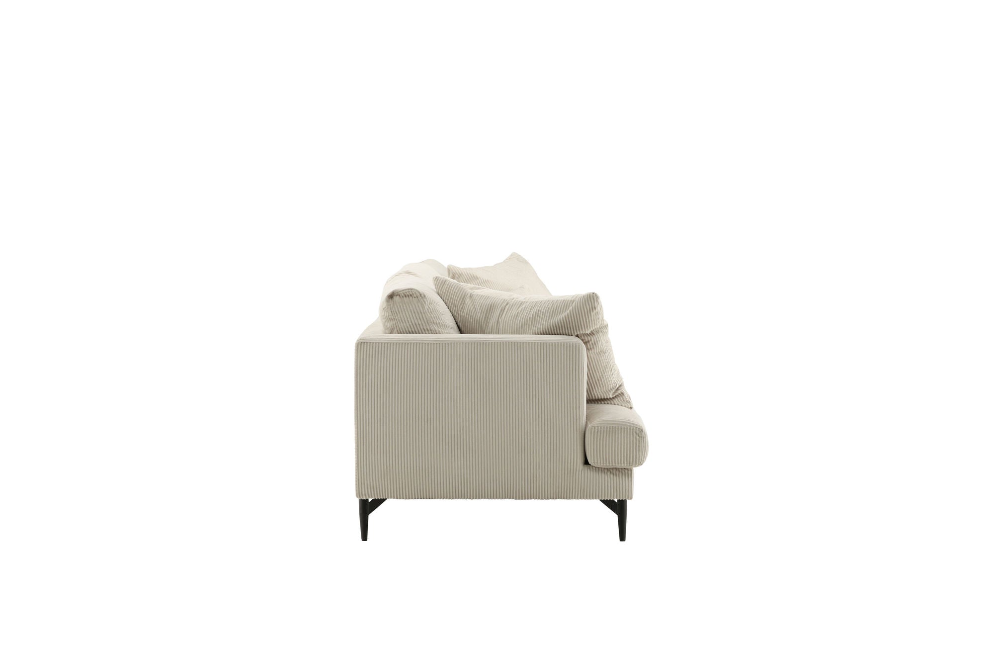 Venture Home Sofia Soffa - Svart / Beige Manchestertyg