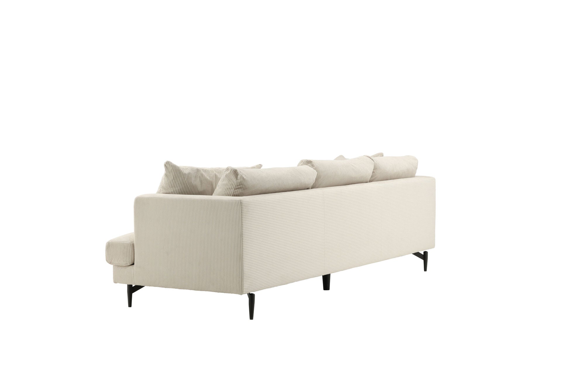 Venture Home Sofia Soffa - Svart / Beige Manchestertyg