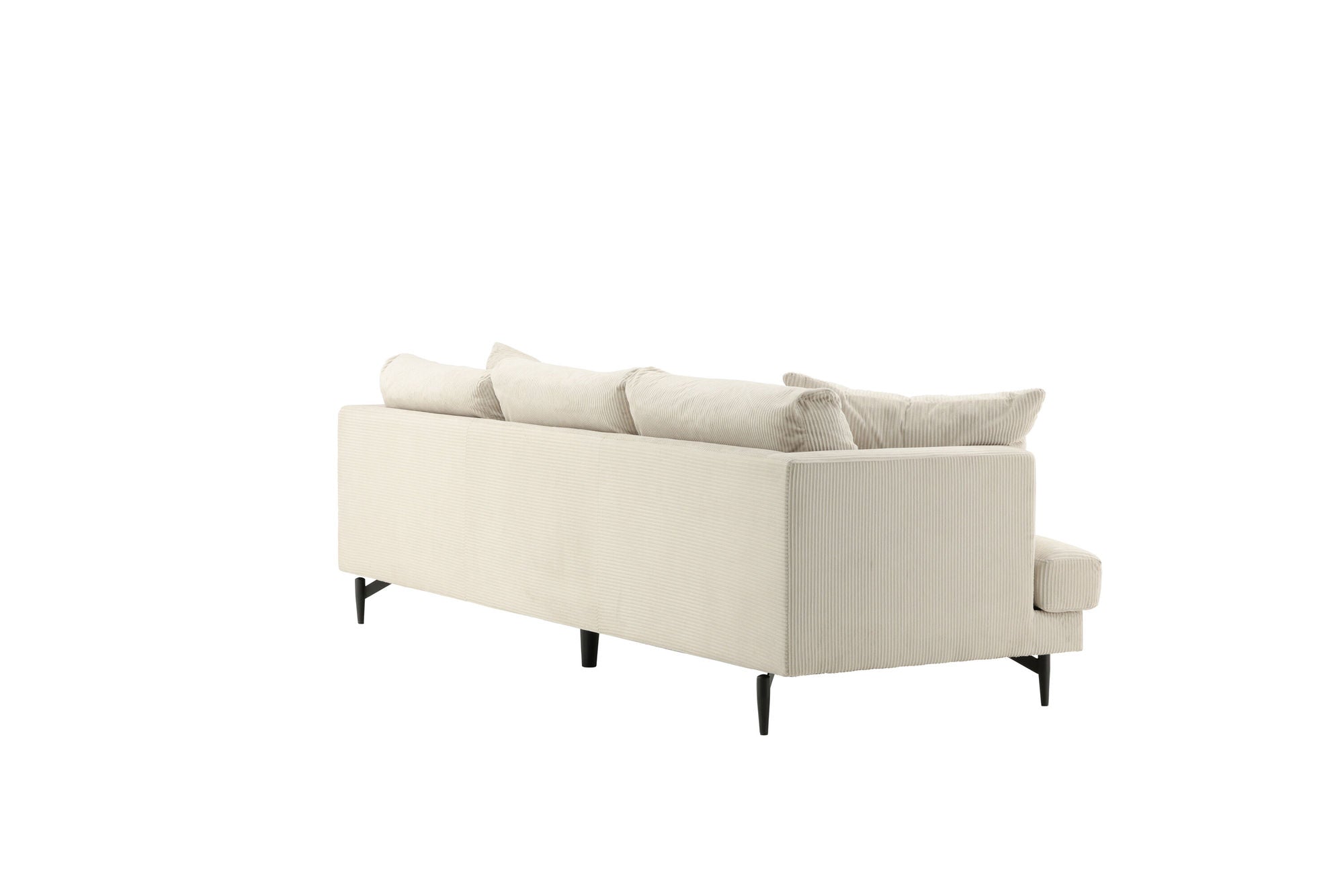 Venture Home Sofia Soffa - Svart / Beige Manchestertyg