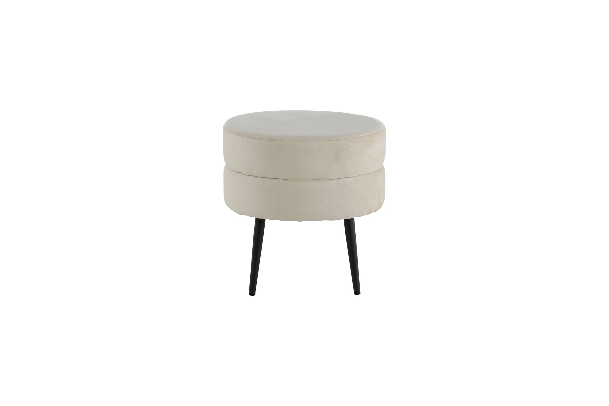 Venture Home Pot Puff - Svart / Beige Sammet