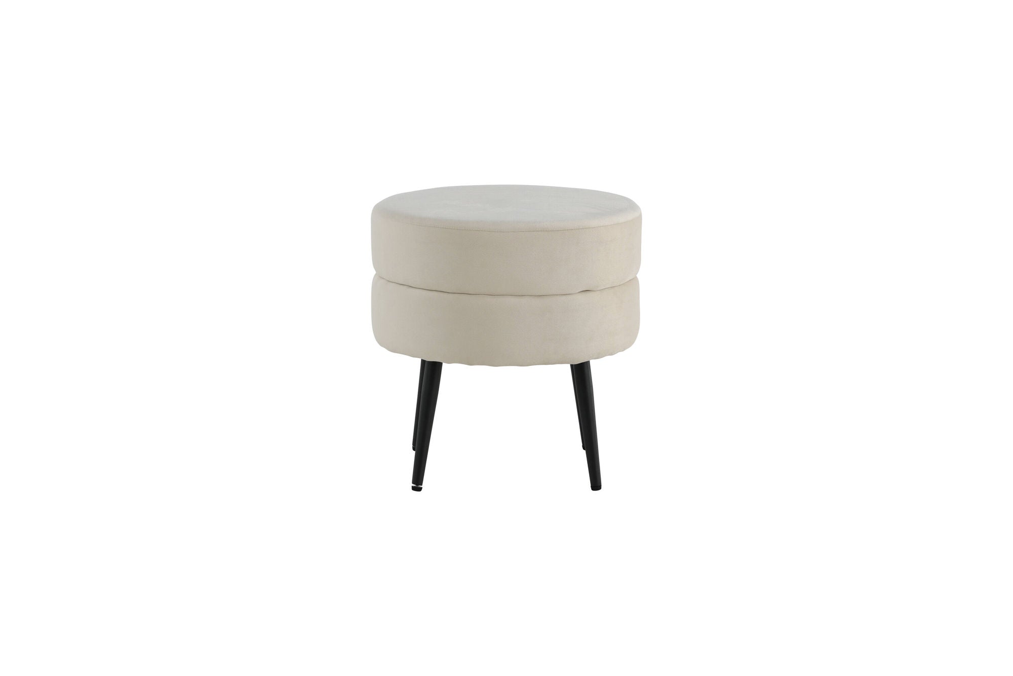 Venture Home Pot Puff - Svart / Beige Sammet