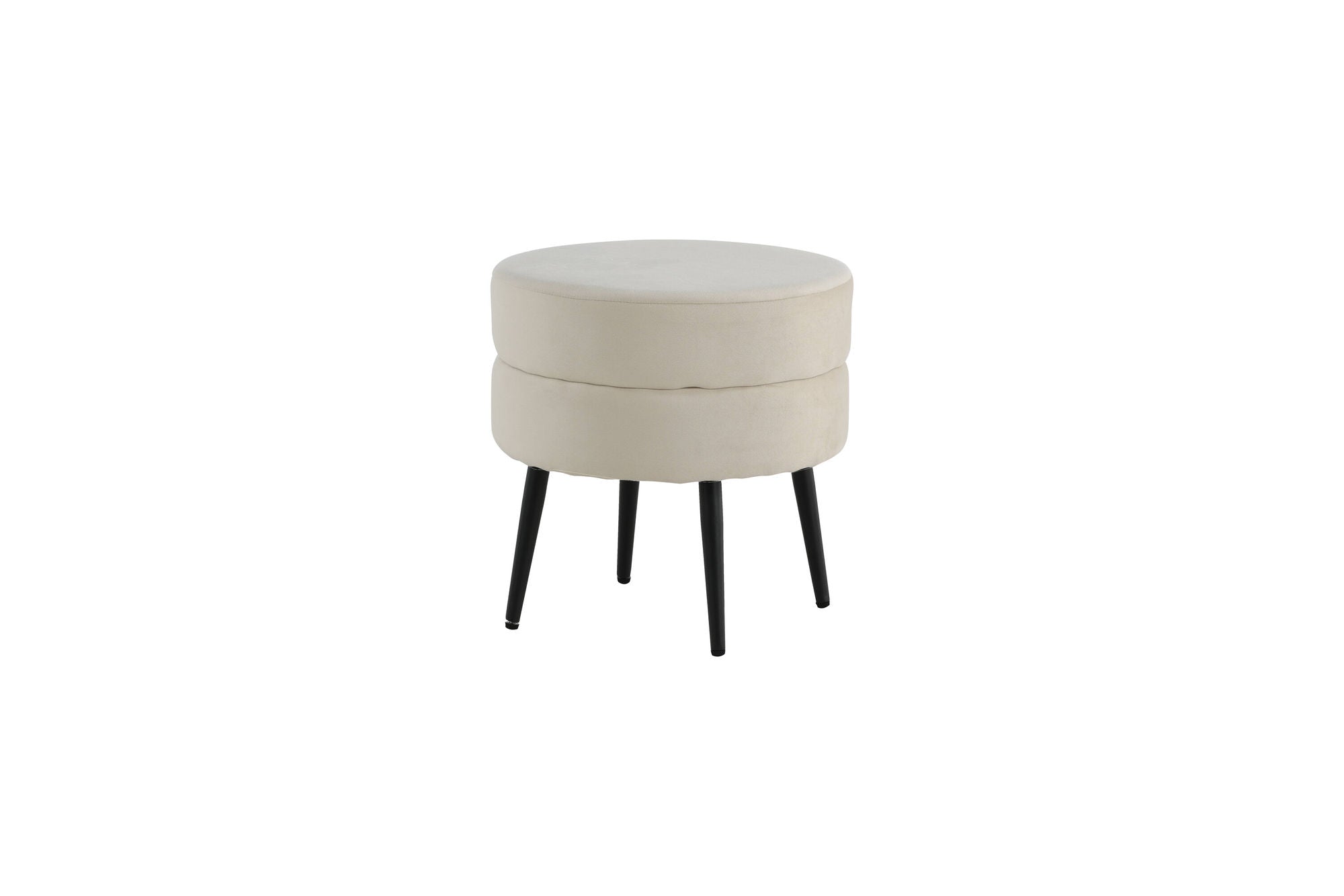 Venture Home Pot Puff - Svart / Beige Sammet