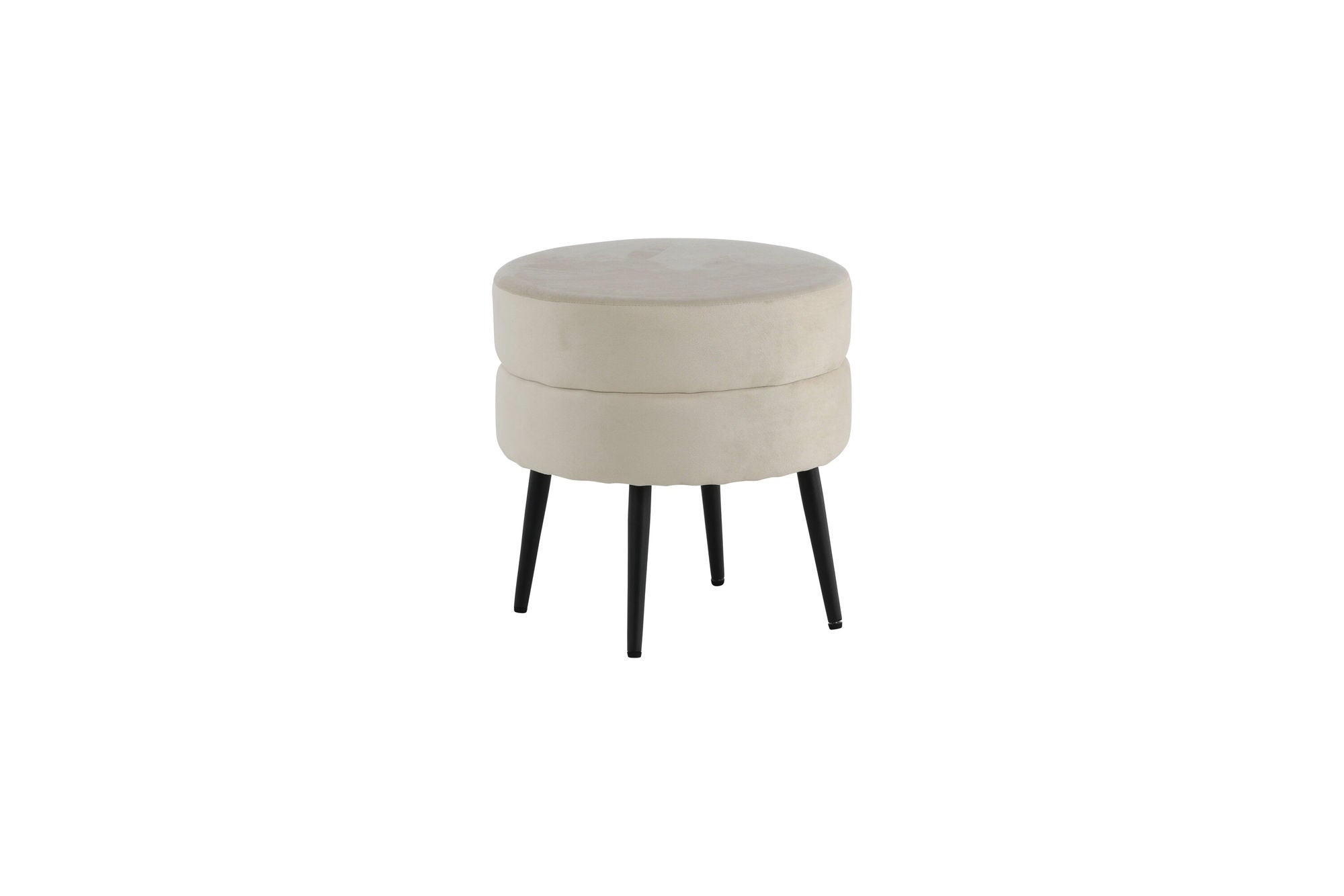 Venture Home Pot Puff - Svart / Beige Sammet