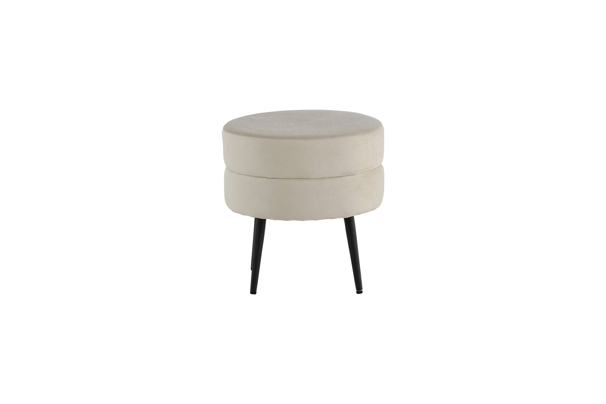 Venture Home Pot Puff - Svart / Beige Sammet